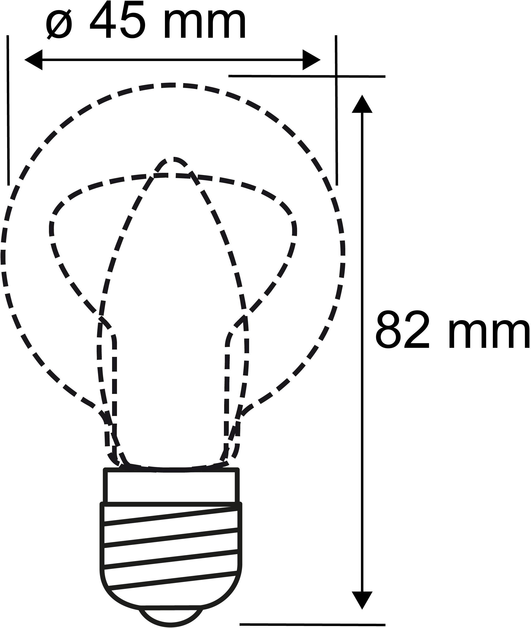 Paulmann Led-verlichting Eco-Line filament 230V LED druppel E14 1-set 525lm 2,5W 4000K helder (1 stuk)