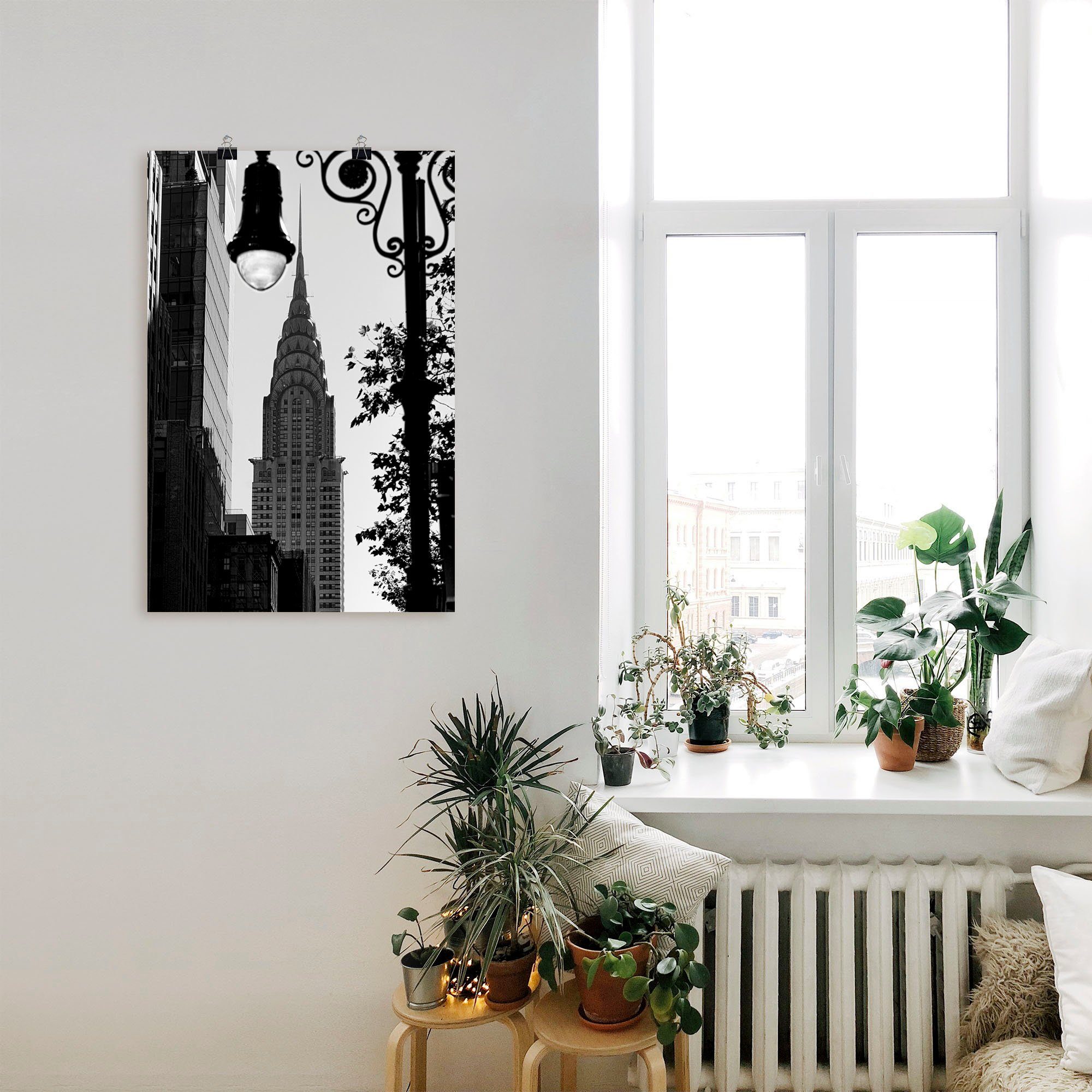 Artland Artprint New York Chrysler Building als artprint van aluminium, artprint voor buiten, poster in diverse formaten