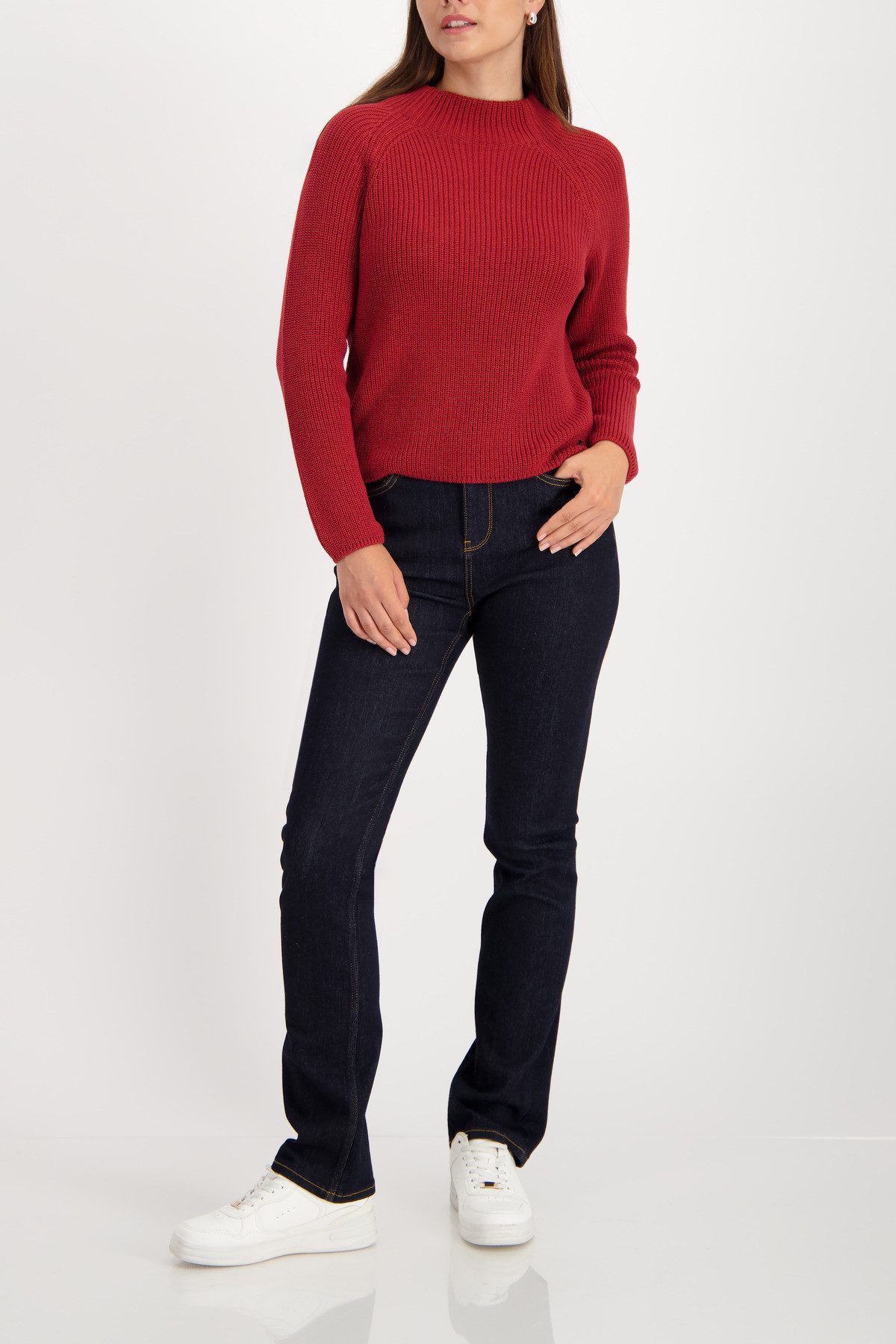 Monari Gebreide trui Regular fit met ronde hals