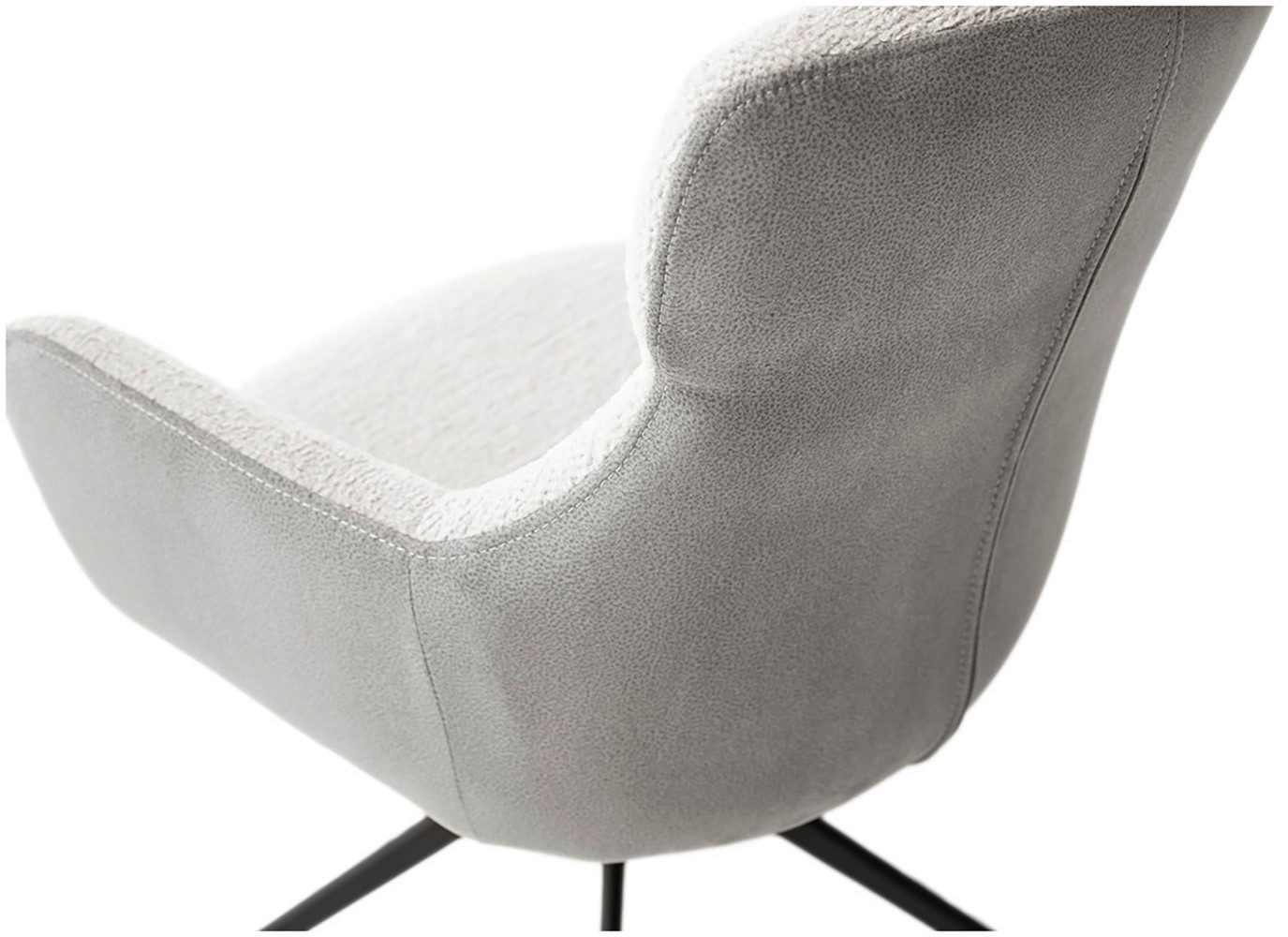 MCA furniture Eetkamerstoel (2-set), draaibaar 360°, draai- & schommelfunctie, zithoogte ca. 50 cm