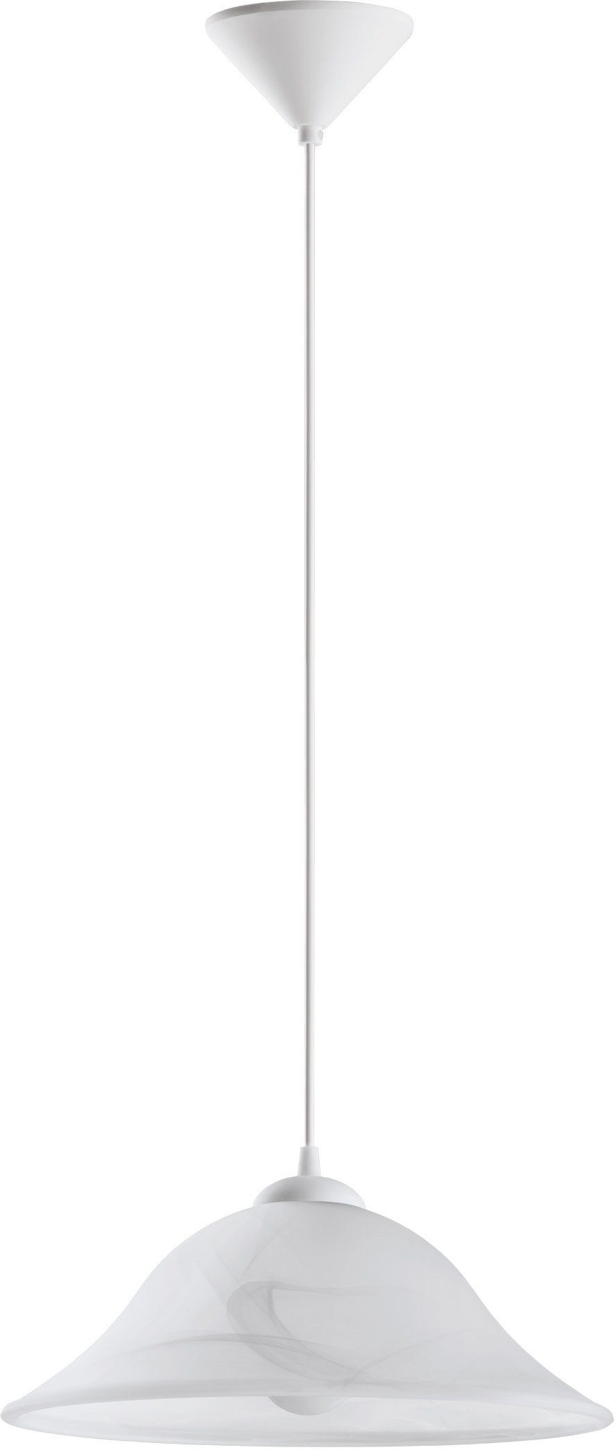EGLO Hanglamp Albany wit / ø35 x h110 cm / excl. 1x e27 (elk max. 60 w) / eettafel / keuken (1 stuk)