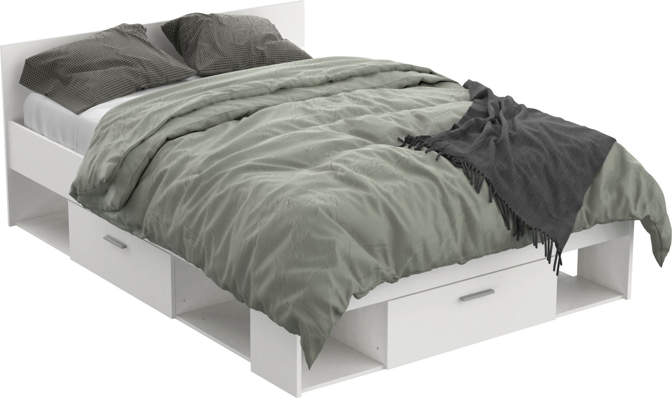 Demeyere GROUP Bedframe Chicago Lades en vakken bieden organisatie en ruimte in de slaapkamer