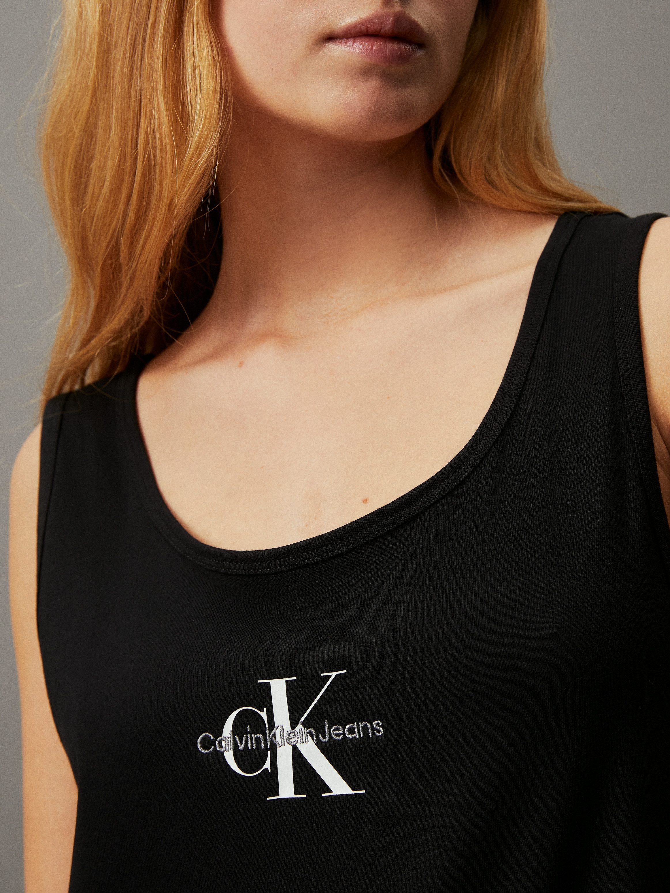 Calvin Klein Shirtjurk MONOLOGO LOOSE LONG TANK DRESS