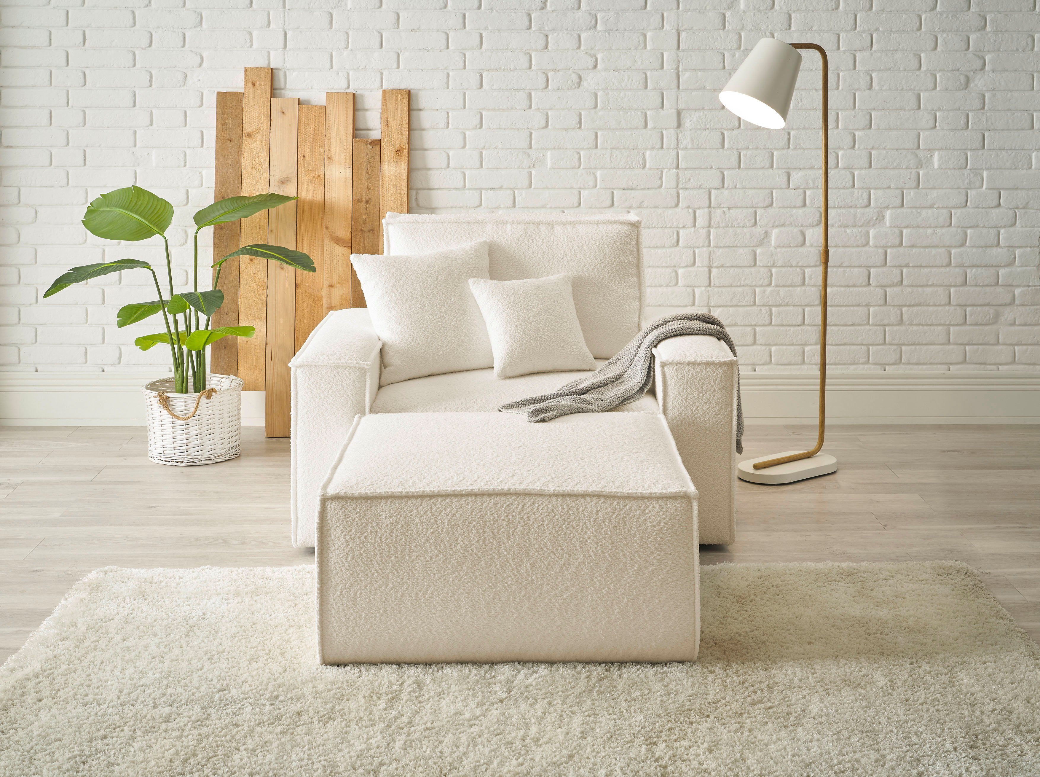 andas Loveseat Finnley Loveseat en hocker als set, passend bij de bekleding-serie Finnley (2-delig)