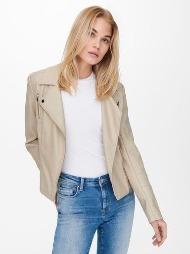 Only Imitatieleren jack ONLGEMMA FAUX LEATHER BIKER OTW NOOS