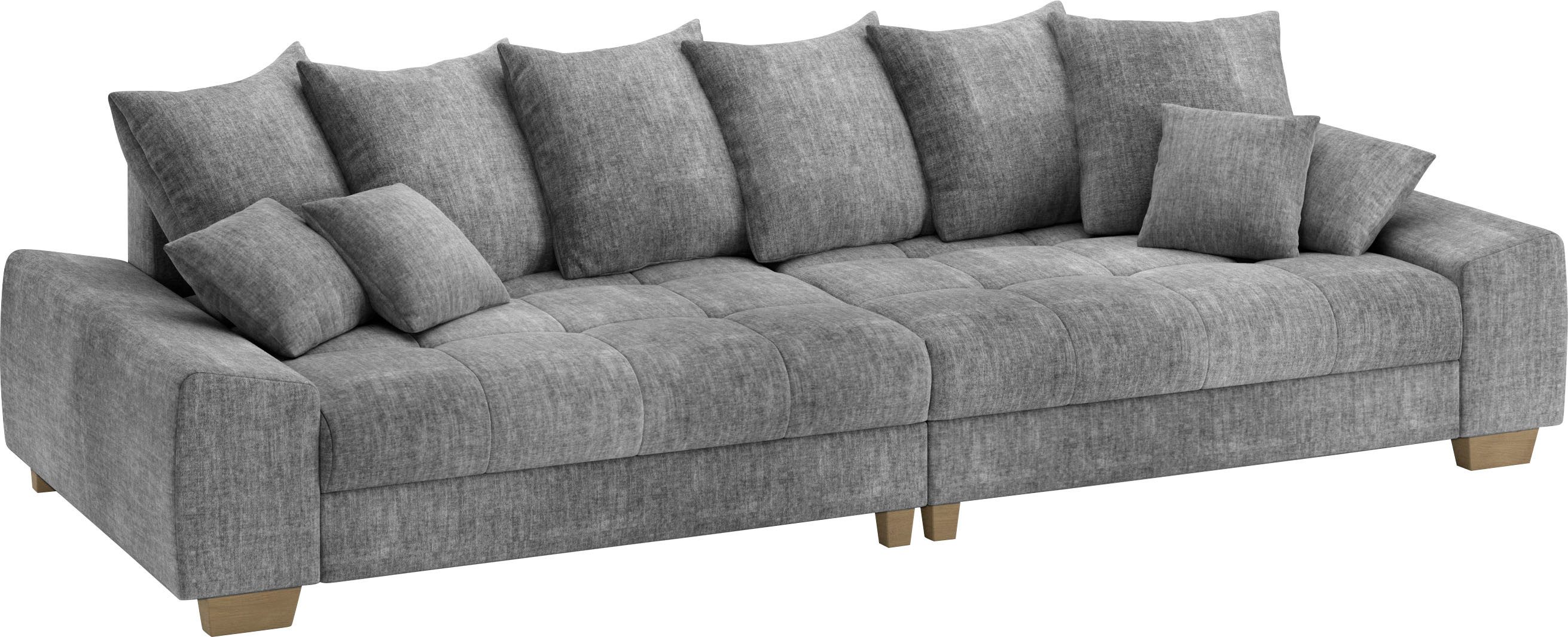 Mr. Couch Megabank Nikita II met koudschuim bekleding tot 140kg belastbaar grijs, xxl banken, 300 cm