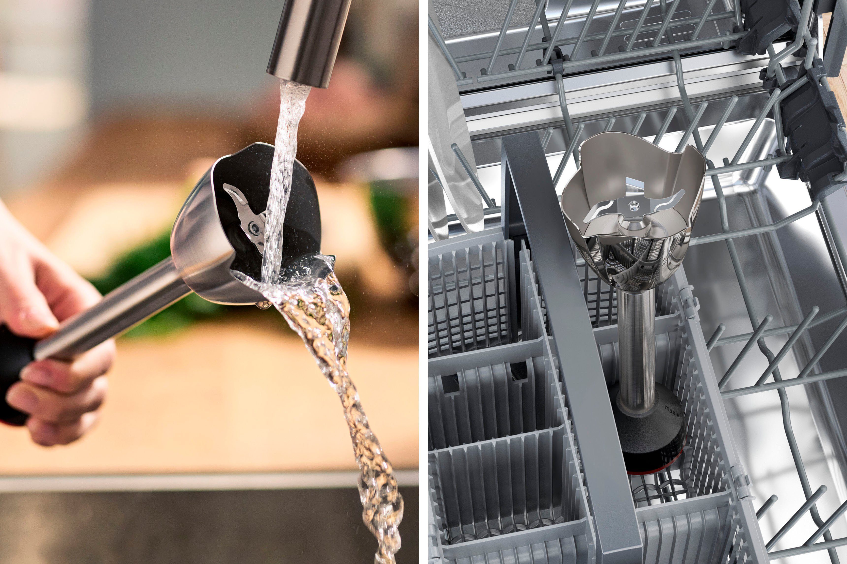 BOSCH Staafmixer ErgoMaster Serie 6 MSM6M623, 4 messen, mixvoet roestvrij staal, zwart