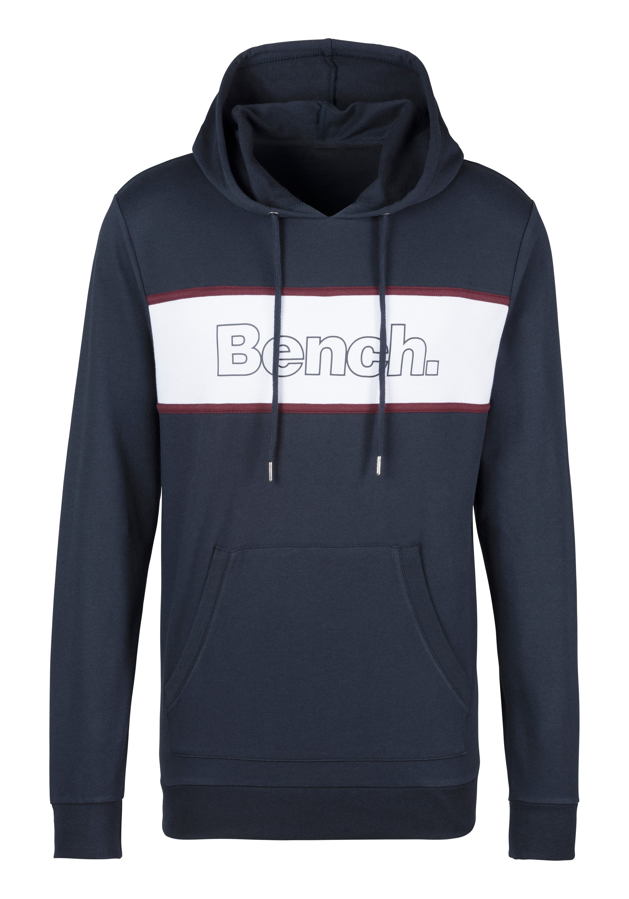 Bench. Loungewear Hoodie Langarm, sweatshirt met ronde hals en capuchon, katoenmix