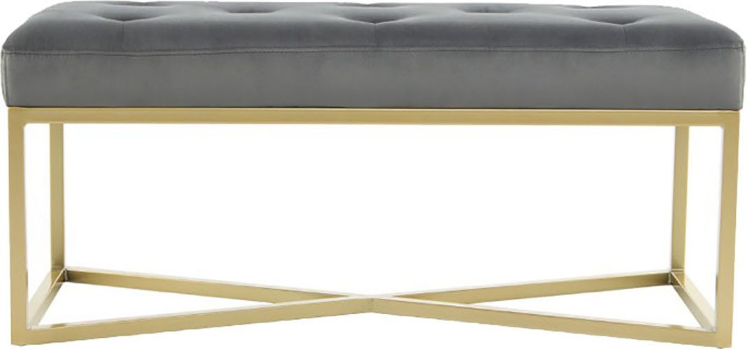 Kayoom Zitbank Diaz 125, Elegante uitstraling door goudkleurig frame, biedt meerdere zitplaatsen (1 stuk)