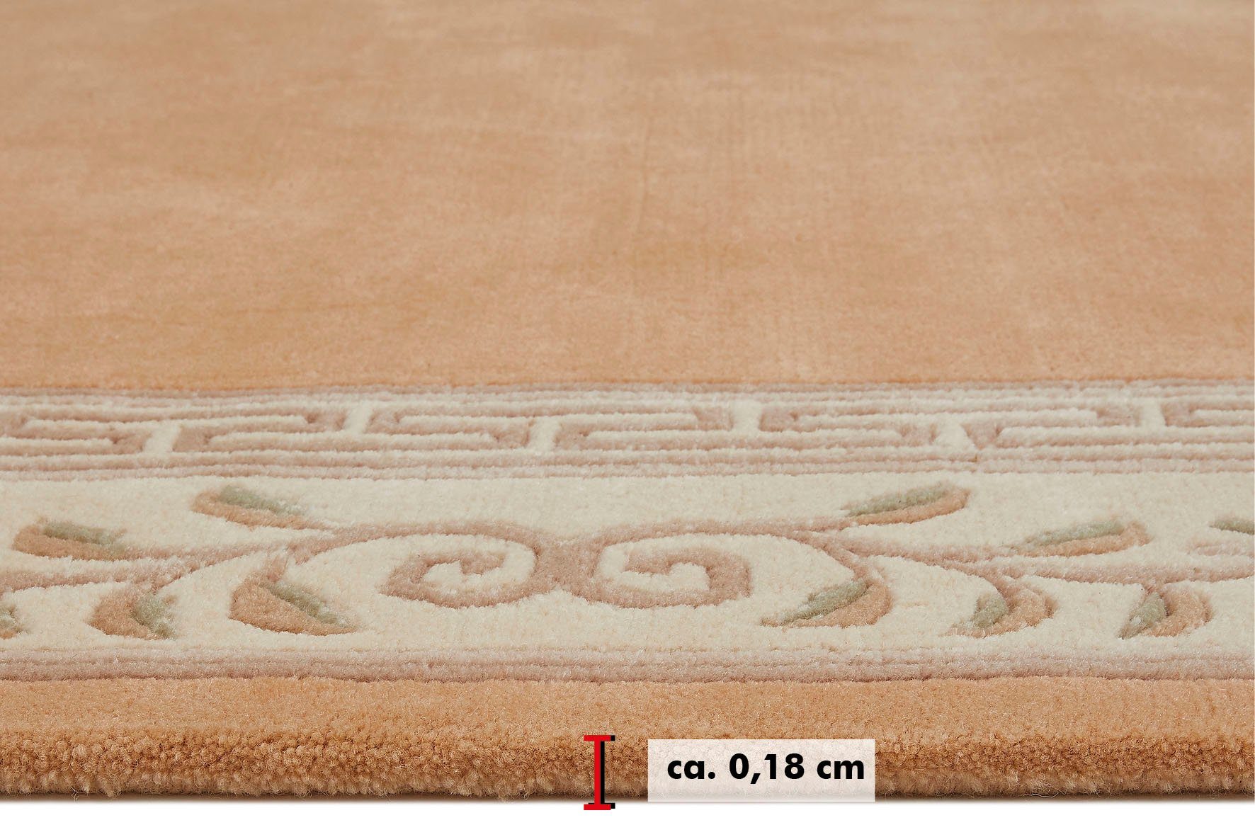 LUXOR living Wollen kleed ADOUR zuivere wol, met de hand geknoopt, met randdessin en franje, woonkamer