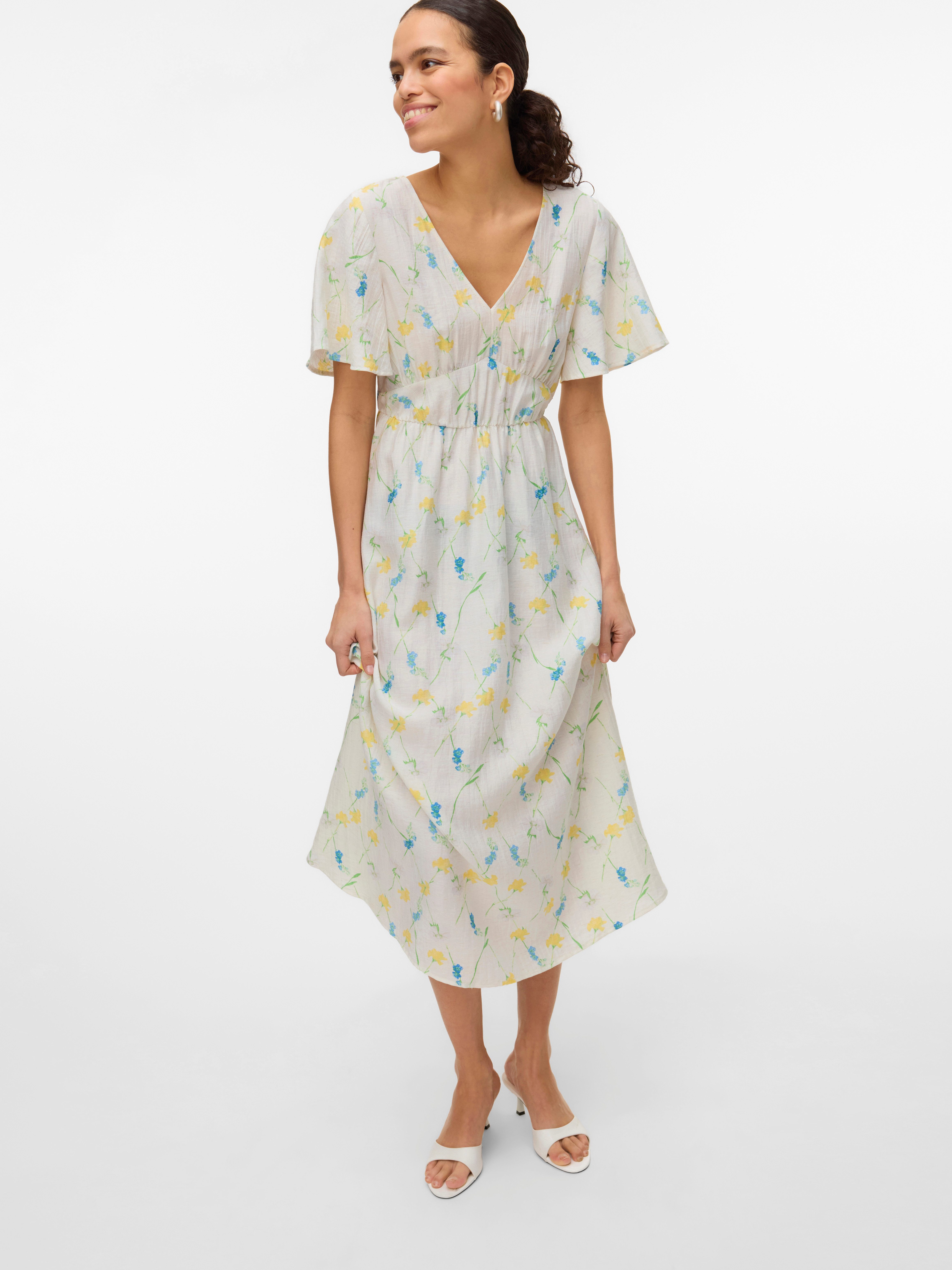 Vero Moda Zomerjurk VMFLORA OLGA SS 7/8 DRESS WVN GA