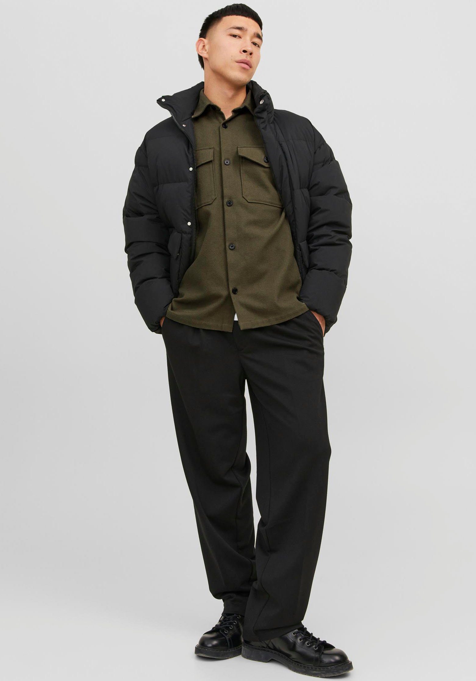 Jack & Jones Overhemd met lange mouwen JPRROY SOLID OVERSHIRT L/S SN