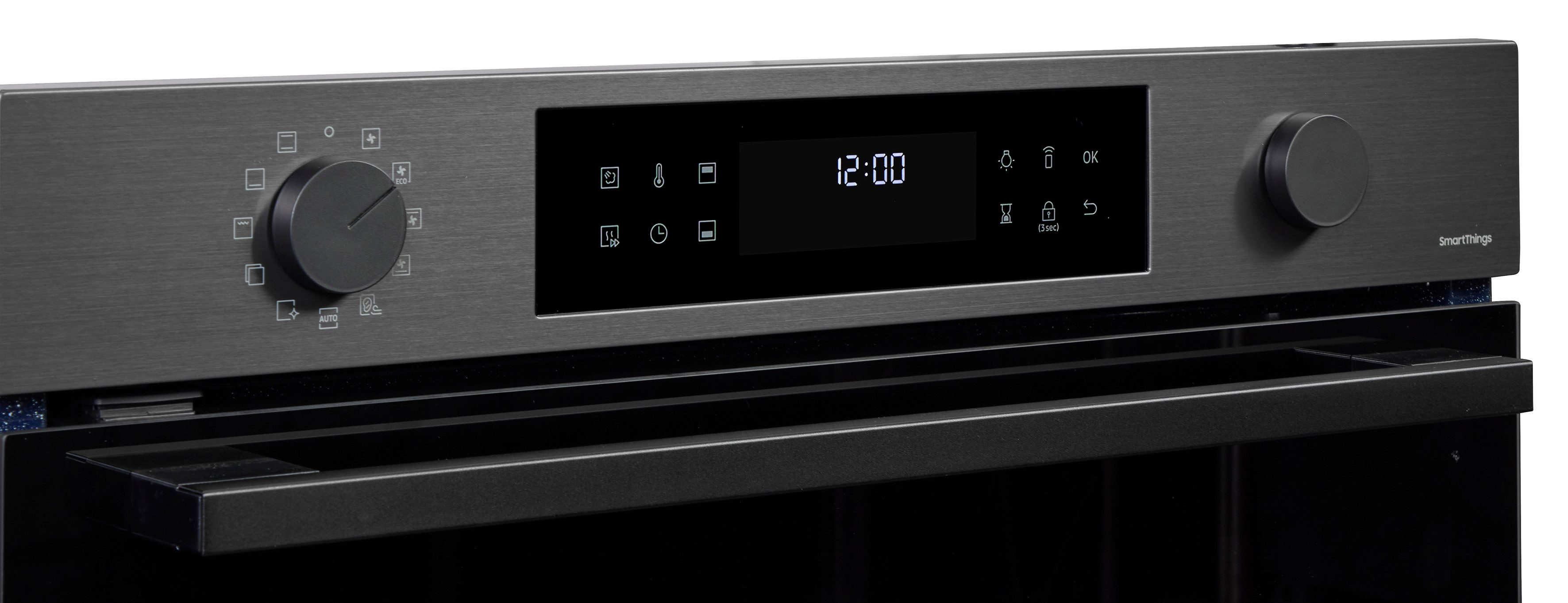 Samsung Inbouw pyrolyse oven NV7B44503DB Dual Cook – 1 Oven. Twee kookruimtes. Max. flexibiliteit. In matte optiek.