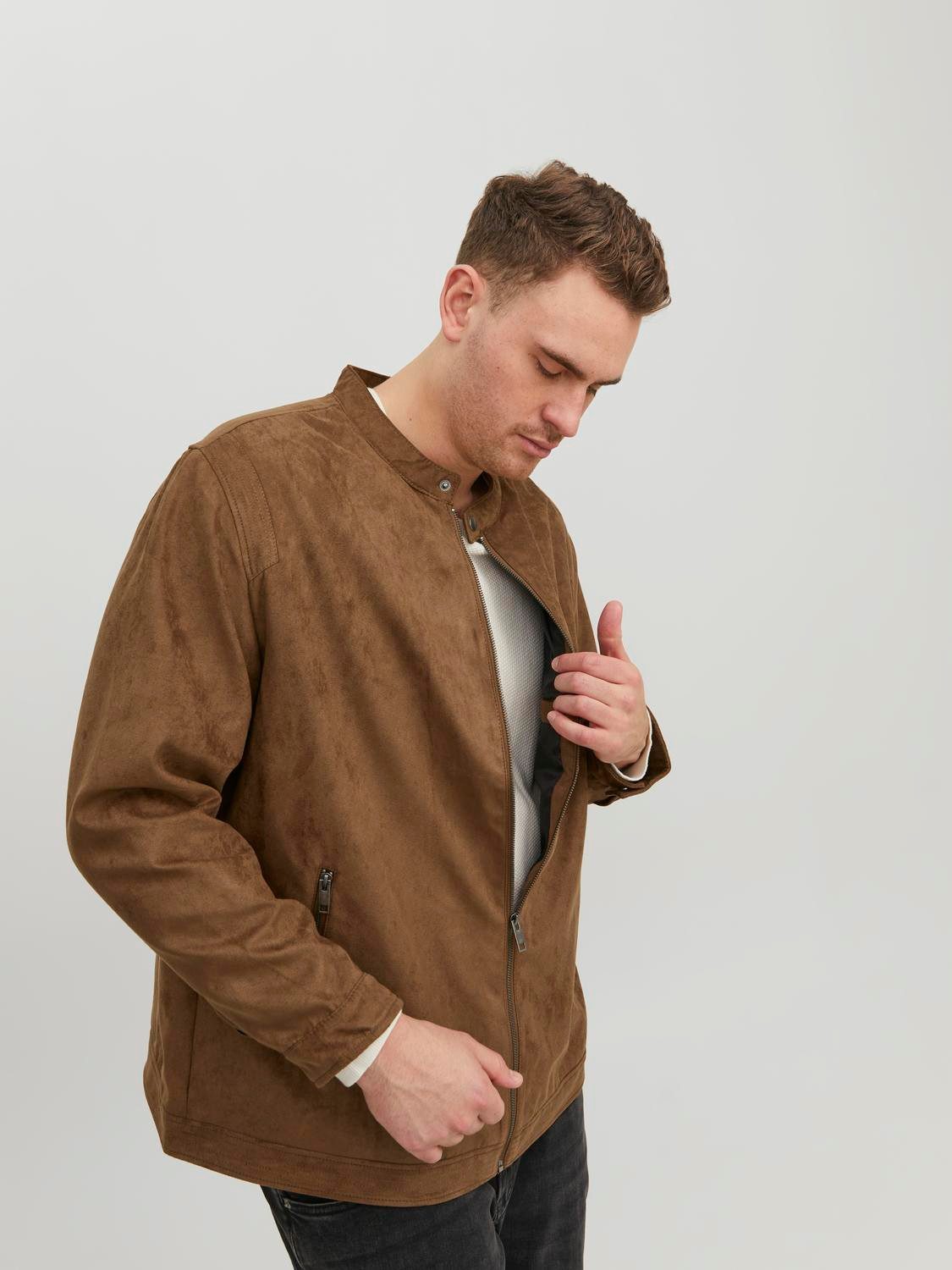 Jack & Jones PlusSize Bikerjack JJEROCKY CLEAN JACKET NOOS PLS