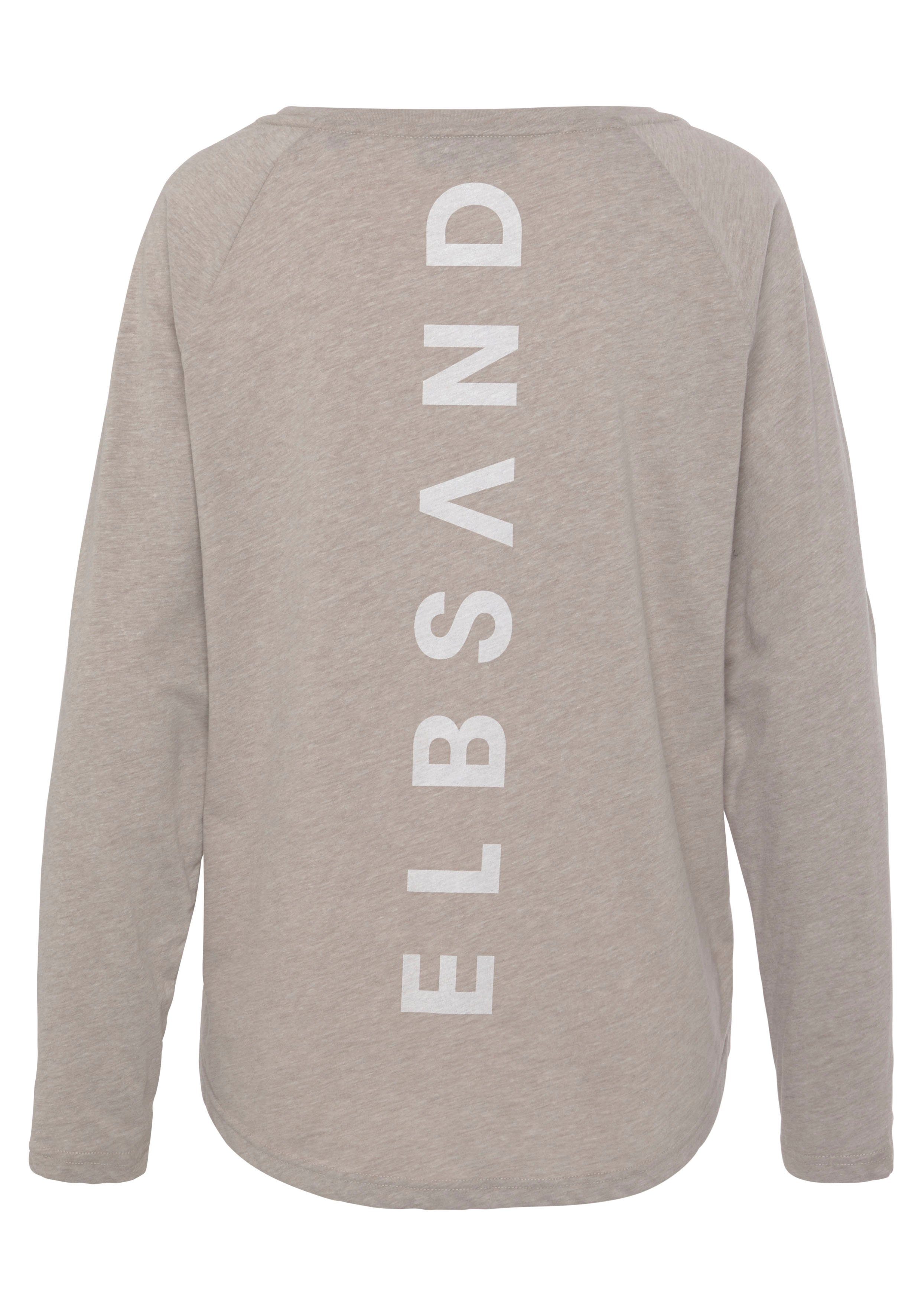 Elbsand Longsleeve Tira met logoprint op de rug shirt met lange mouwen sportief-casual