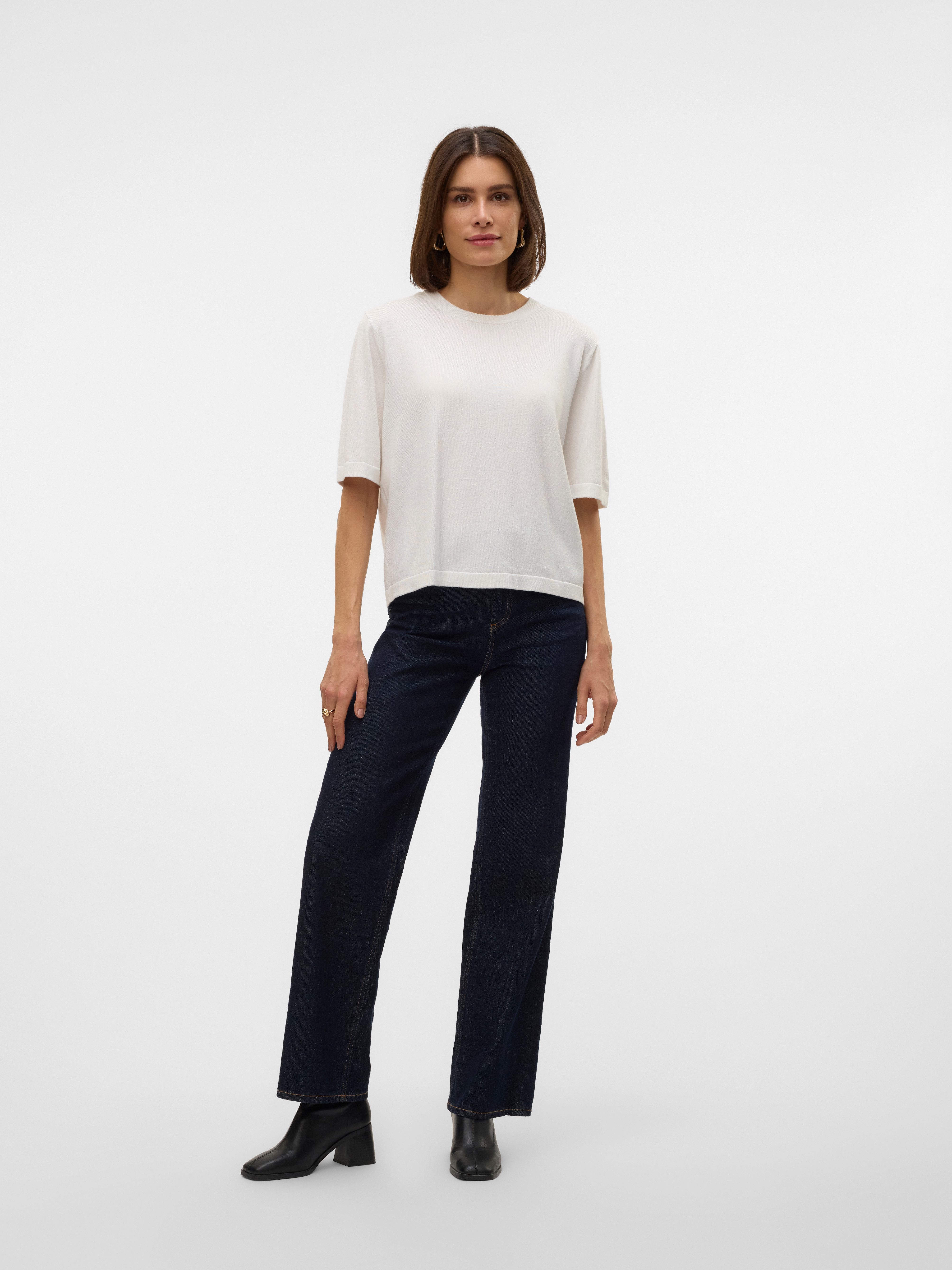 Vero Moda Trui met korte mouwen VMSILJE 2/4 O-NCK OVERSIZE PULL GA NOOS