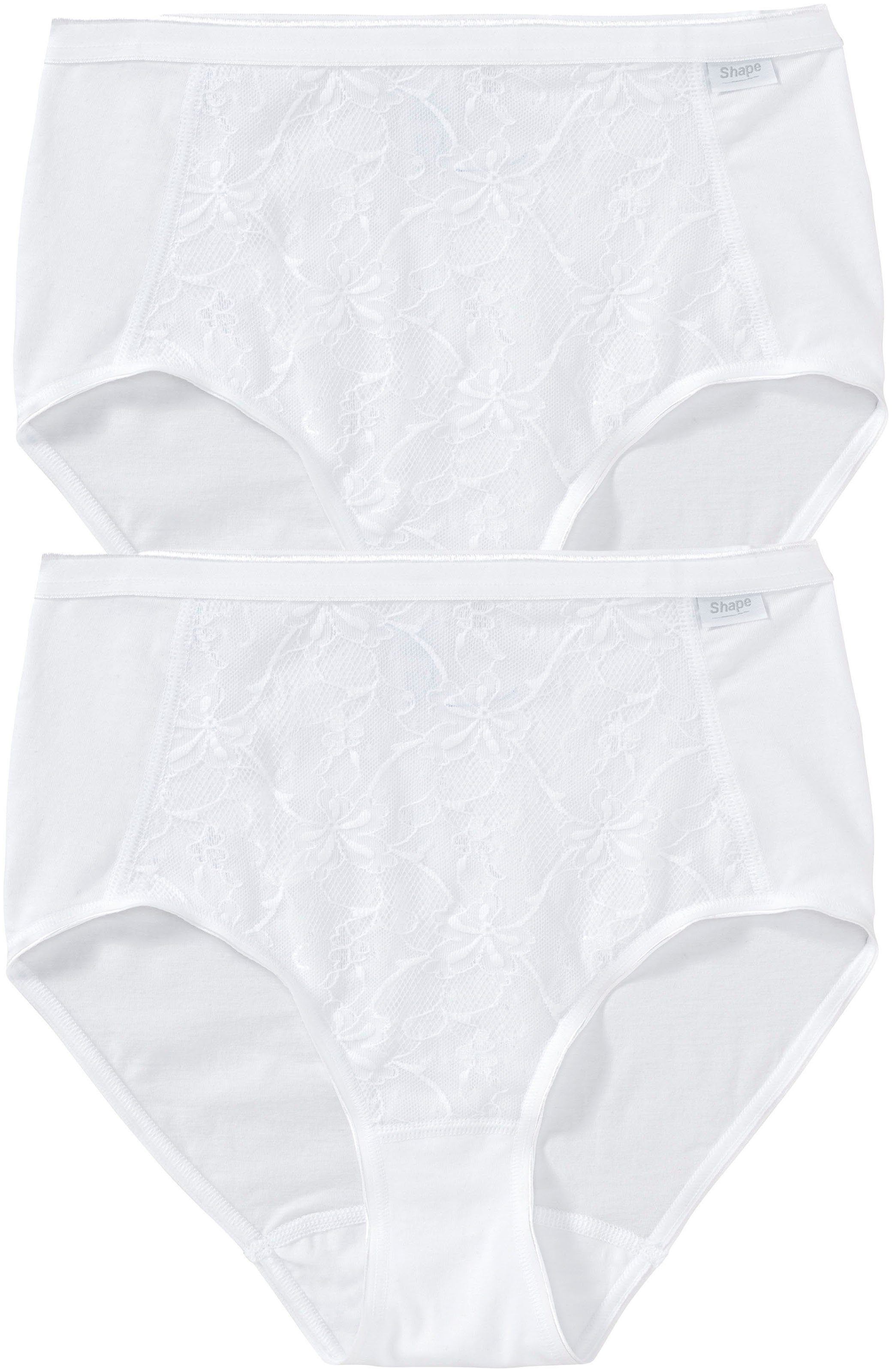 Speidel Modellerende slip Shape Dubbel voorpaneel met kant-plain voor meer steun (2 stuks, Set van 2) dames slips maat 44 wit