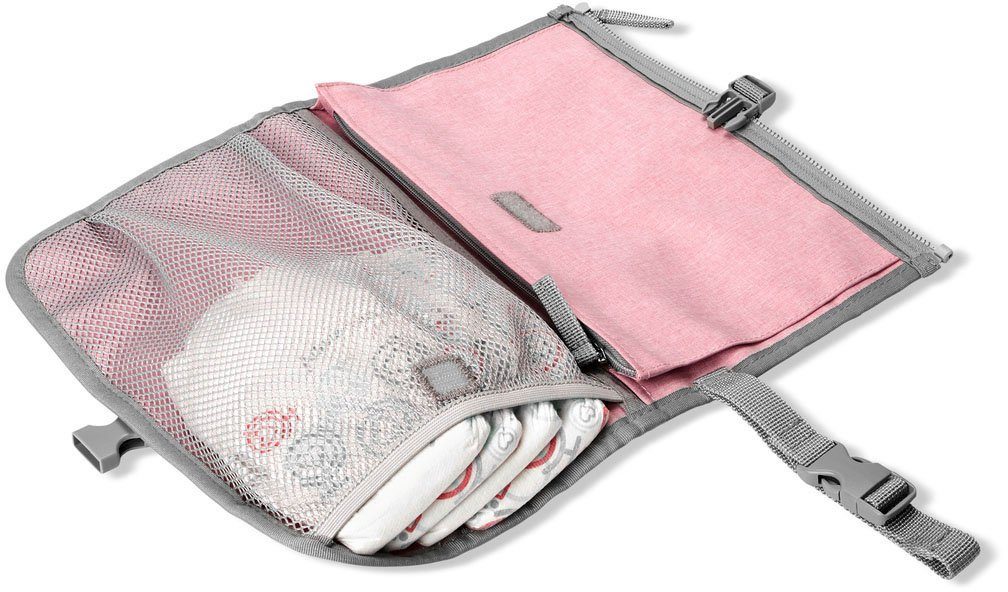 Skip Hop Luiertas Pronto, pink met bevestiging voor kinderwagen