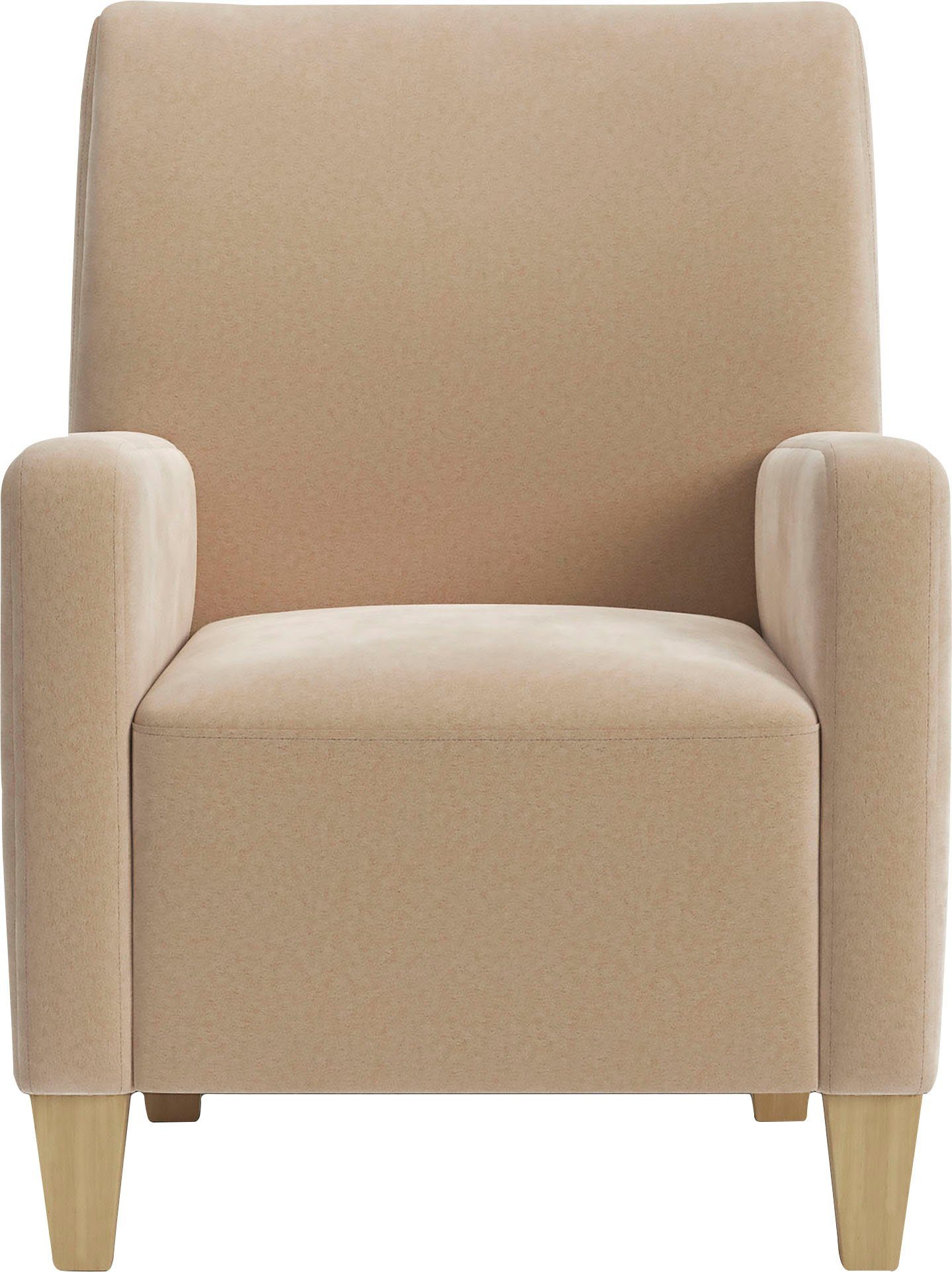 Home affaire Fauteuil Viva met binnenvering, met beukenhouten poten