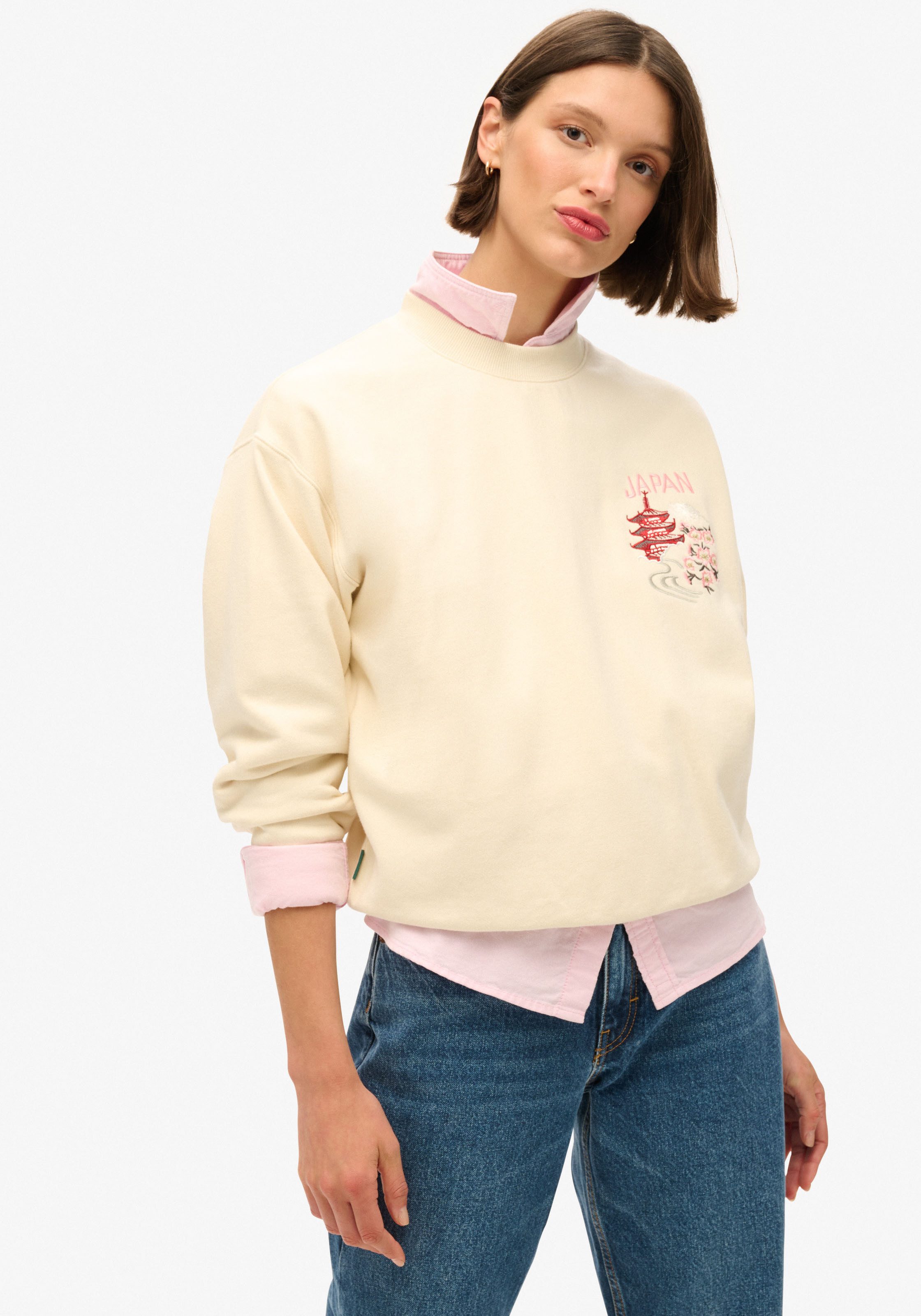 Superdry Sweatshirt SUIKA EMBROIDERED LOOSE SWEAT