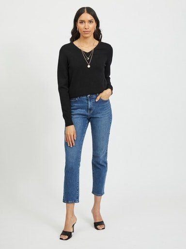 Vila Trui met V-hals VIRIL V-NECK L/S KNIT TOP - NOOS