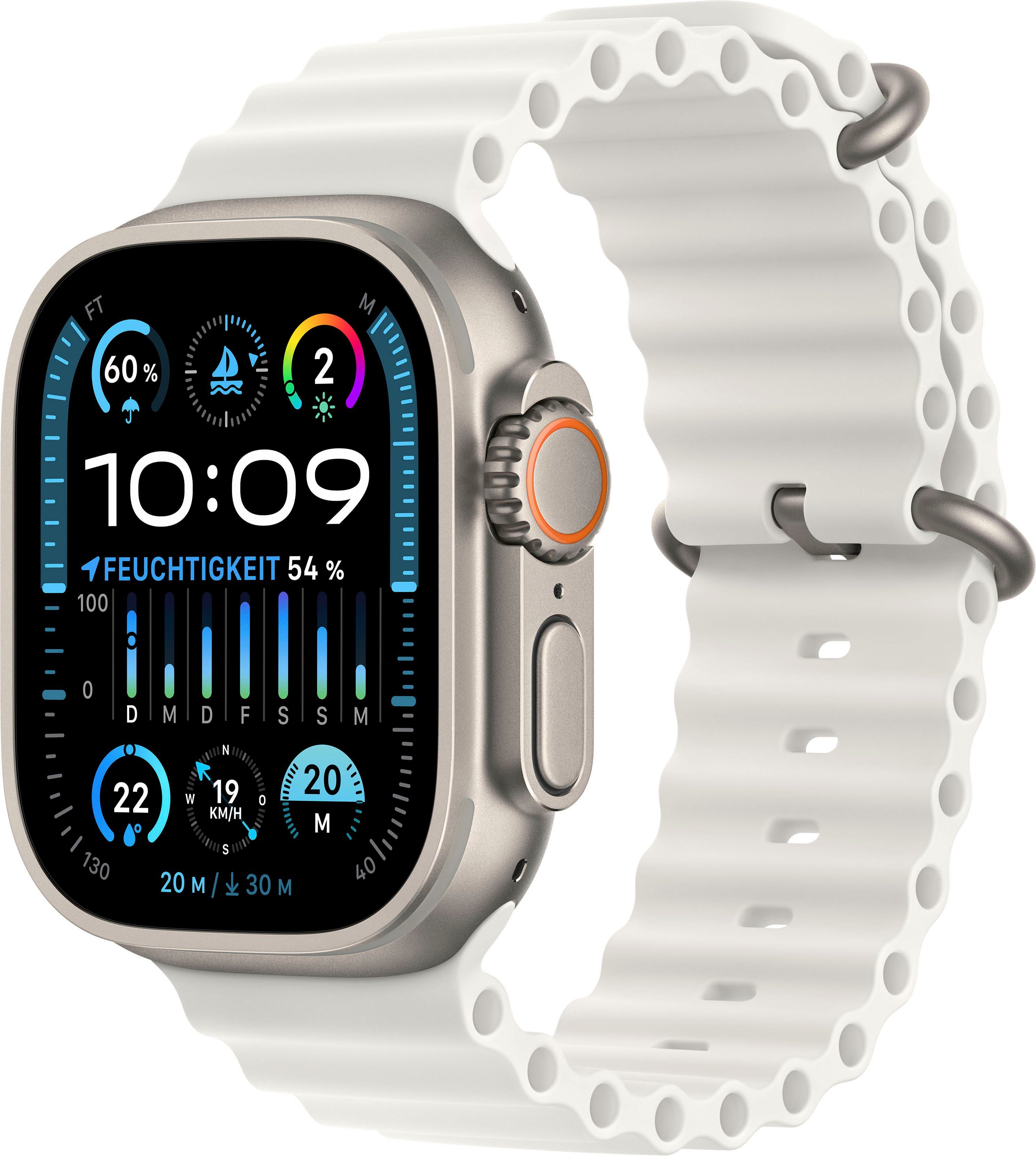apple smartwatch watch ultra 2 gps 49 mm + cellular titanium one-size wit