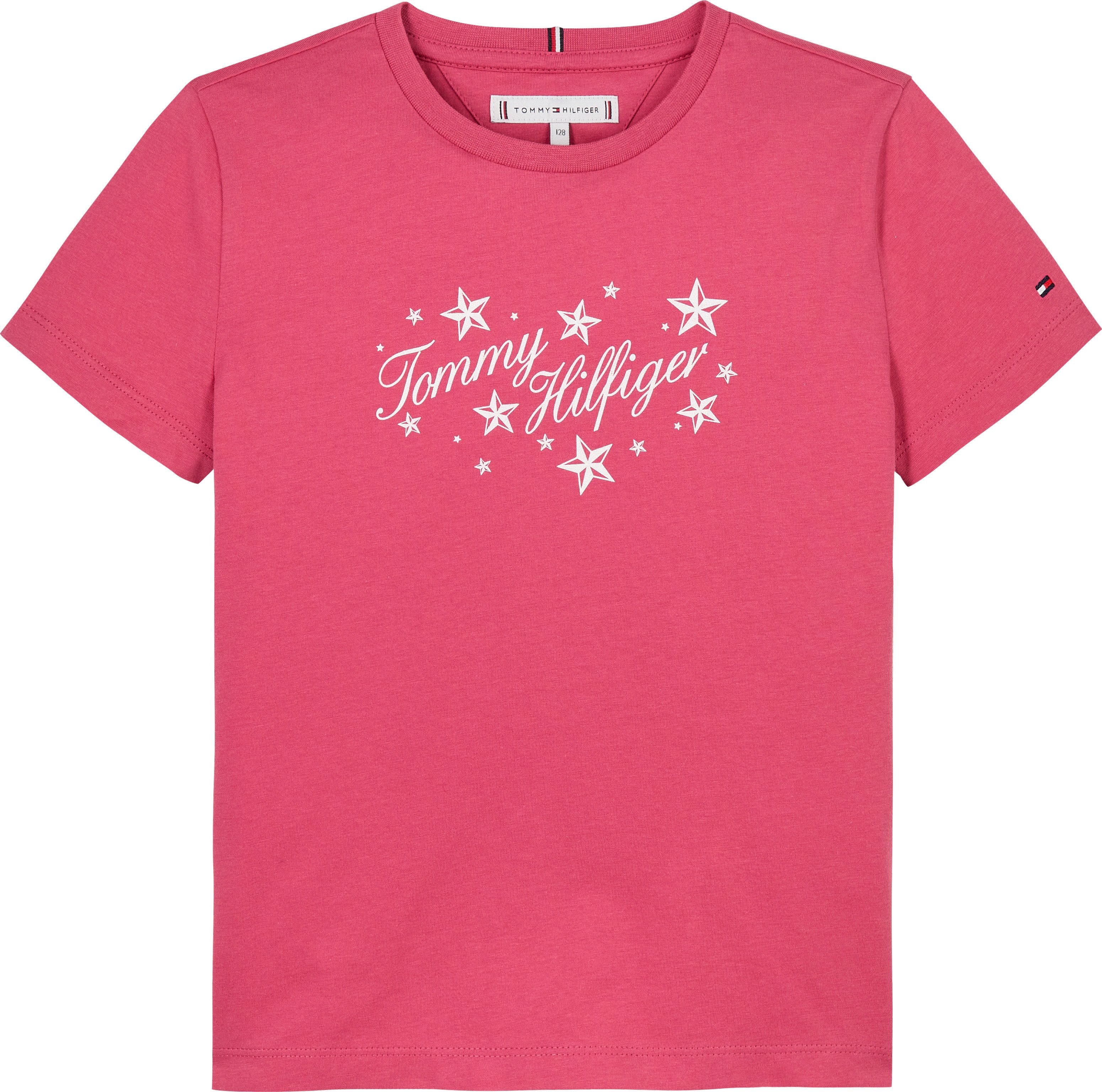 Tommy Hilfiger Shirt met korte mouwen TOMMY SCRIPT GLITTER TEE SS Baby tot 2 jaar, glitters, korte...