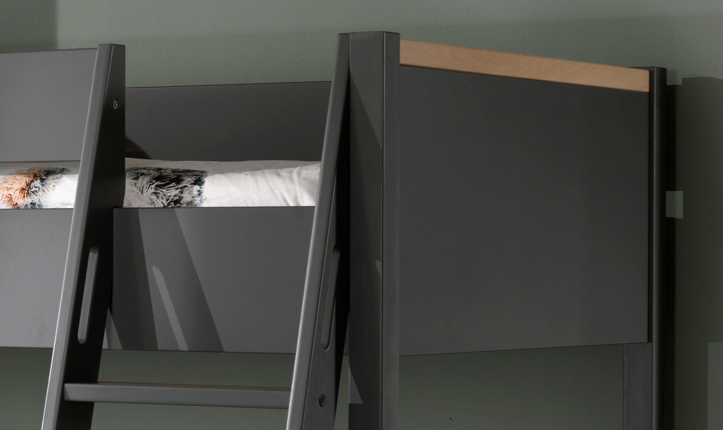 Vipack Hoogslaper Londen met melamine-oppervlak en rolbodem