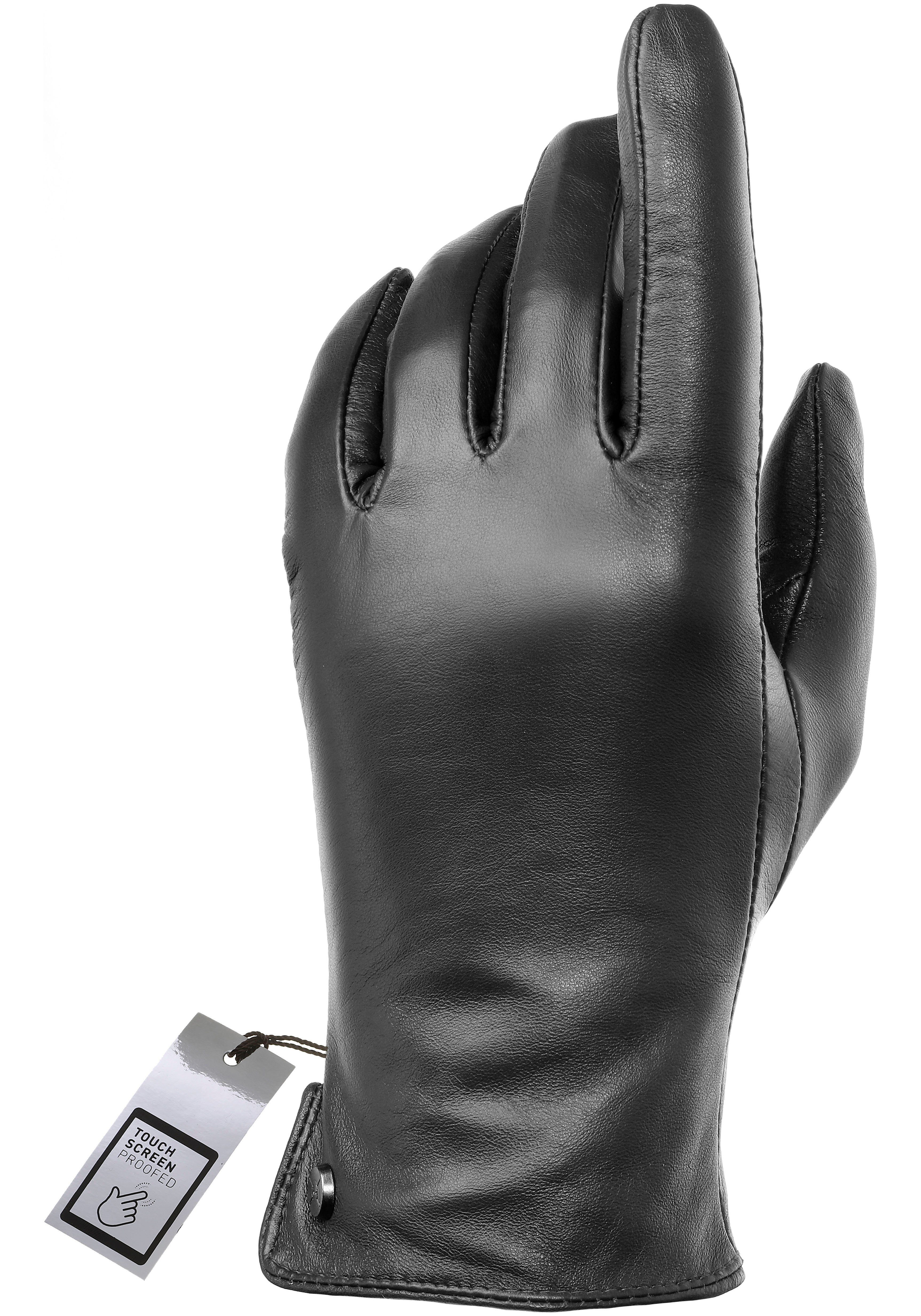 PEARLWOOD Leren handschoenen Pam Glad leren handschoen, zijopening