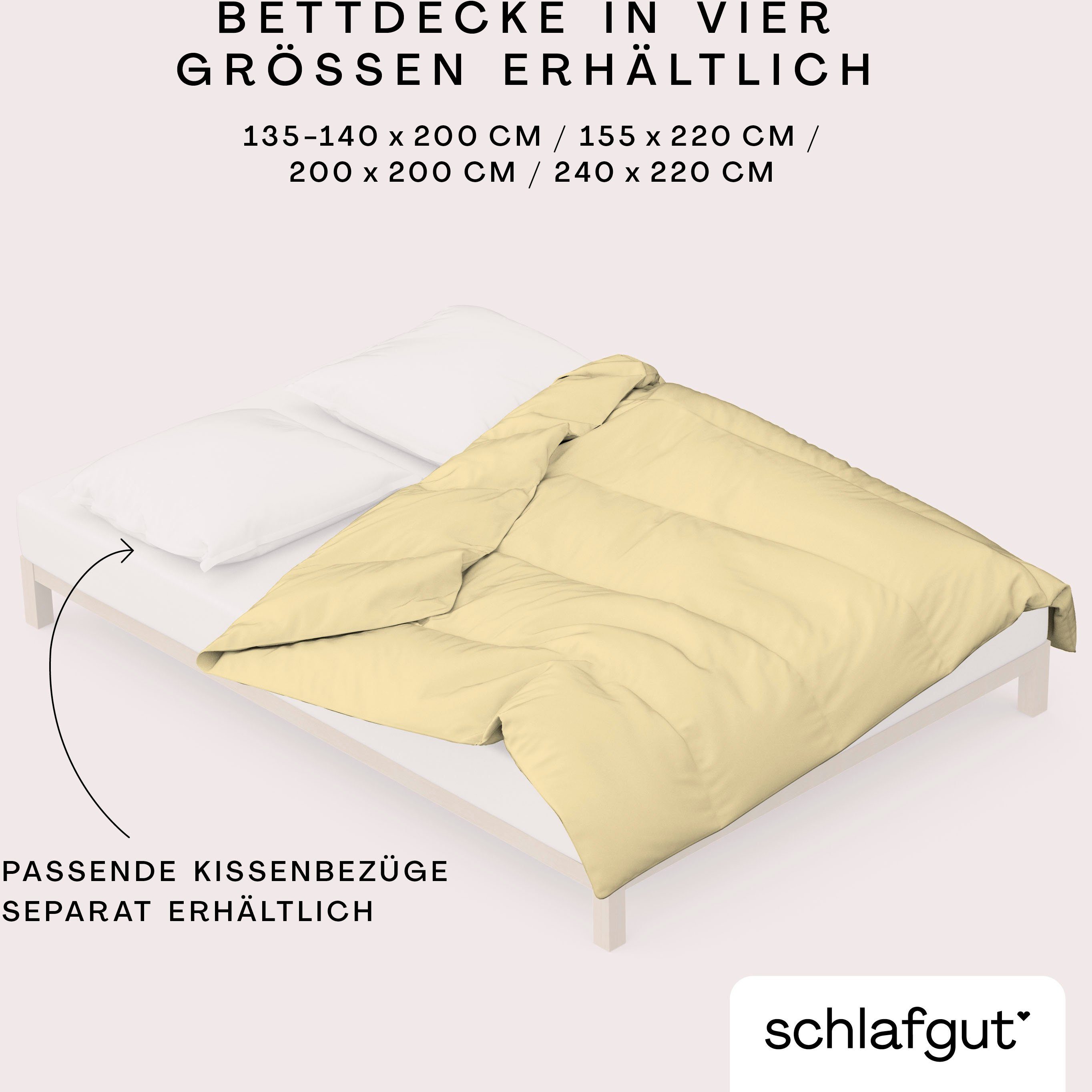 Schlafgut Dekbedovertrek Woven Satin bijzonder dicht geweven, mix & match: bijpassende kussenhoes verkrijgbaar (1 stuk)