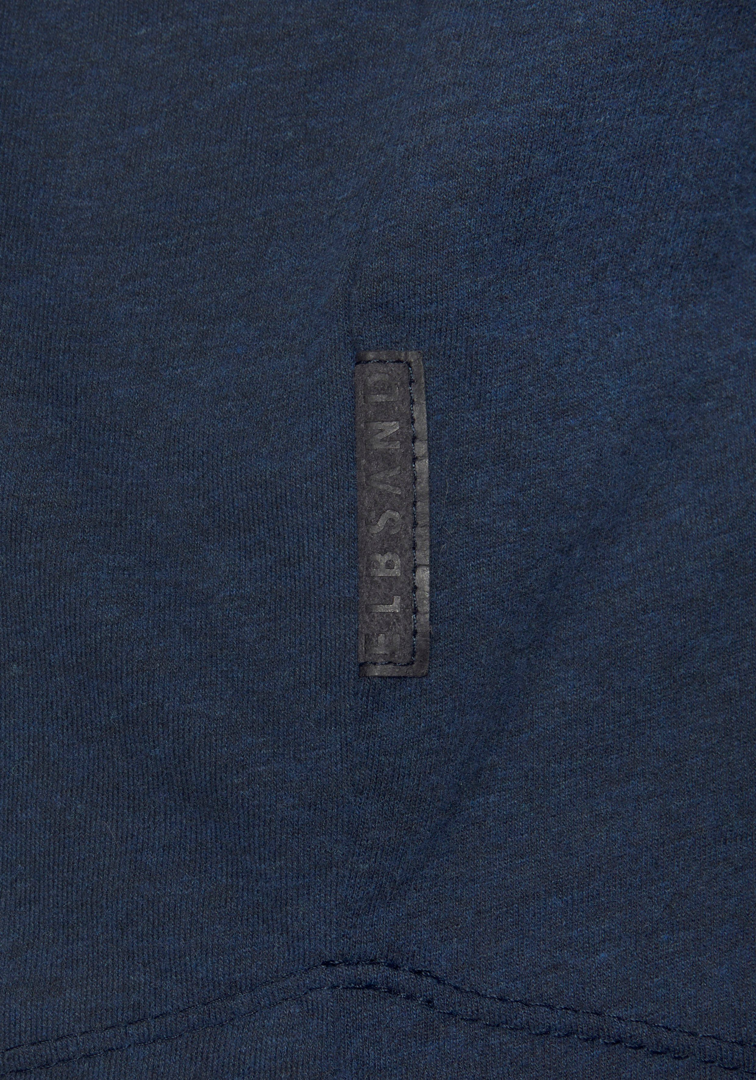 Elbsand Shirt met lange mouwen Niola met grote print op de voorkant longsleeve van katoenmix sportief-casual