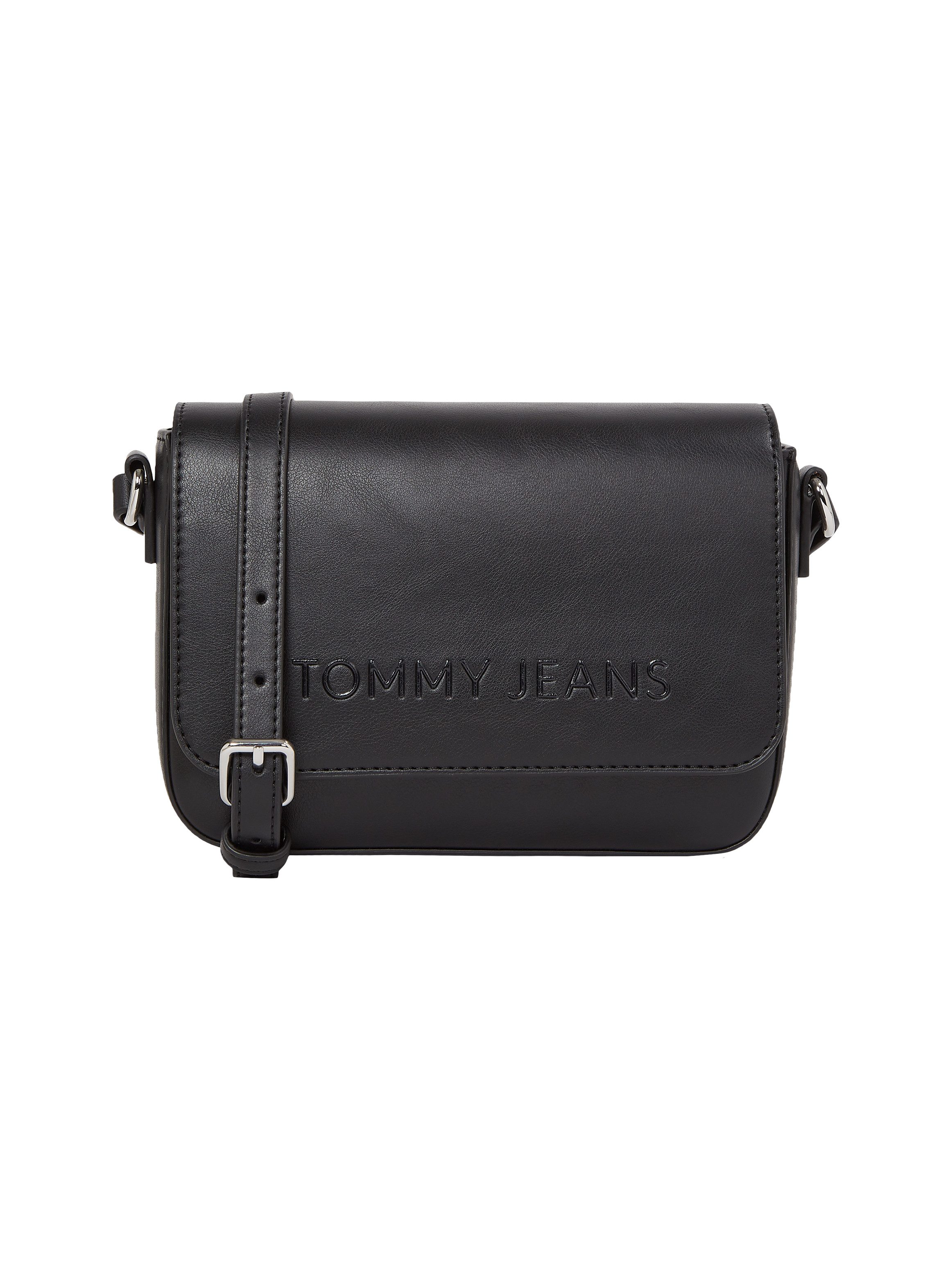 Tommy Jeans Zwarte Schoudertas Must Flap Crossover Black Dames