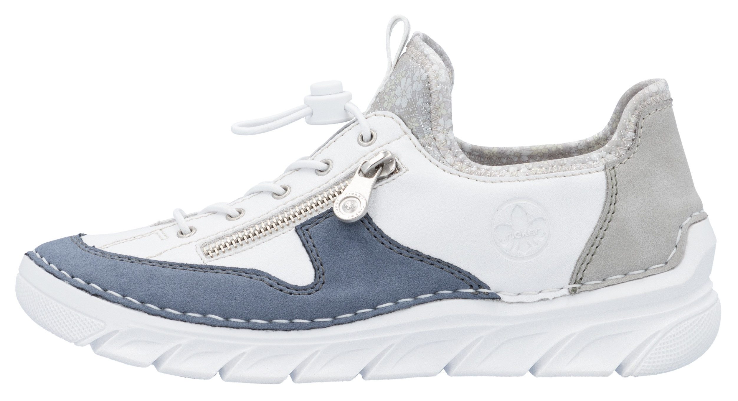 Rieker Slip-on sneakers Slipper, vrijetijdsschoen met contrasterende afwerkingen
