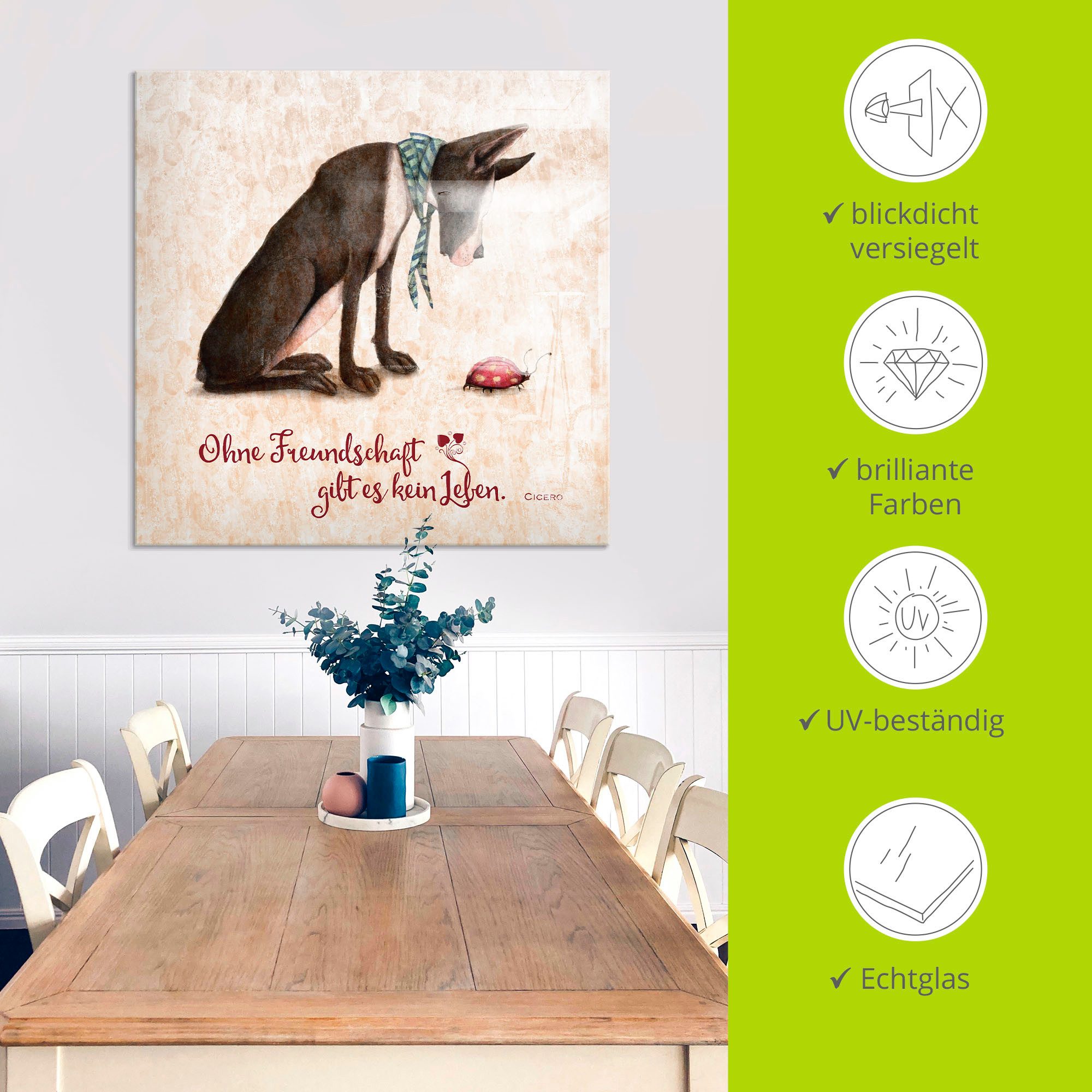 Artland Print op glas Levenswijsheid vriendschap