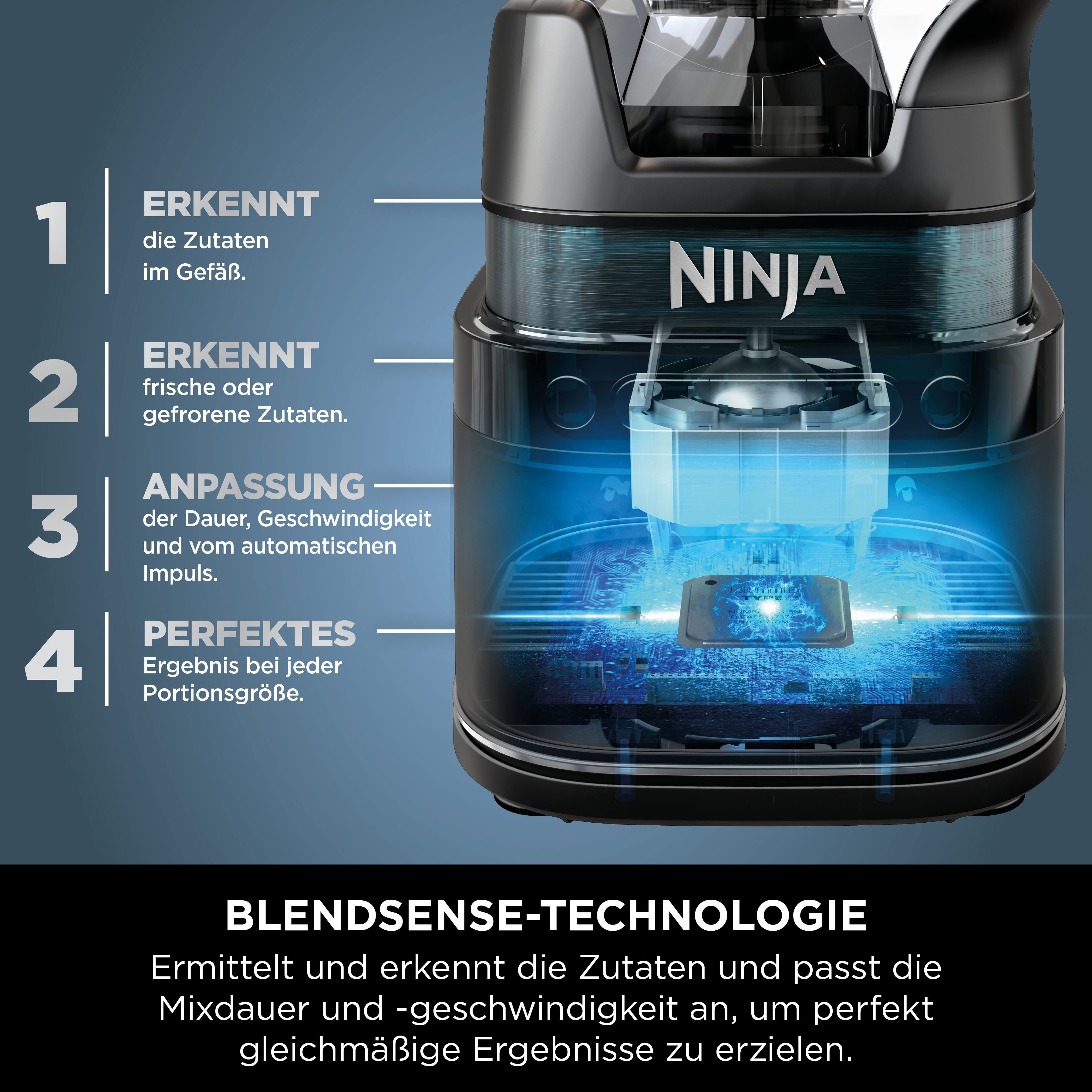 NINJA Blender Detect Power Mixer Pro für Einzelportionen TB301EU