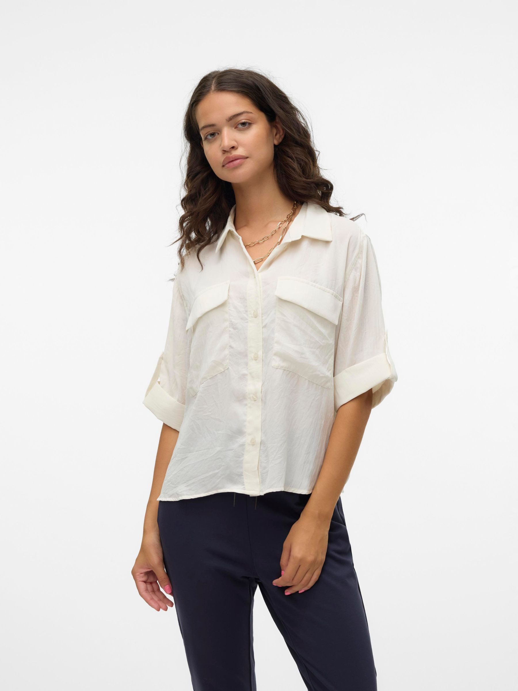 Vero Moda Blouse met korte mouwen VMFABIANA 3/4 SHIRT VMA NOOS