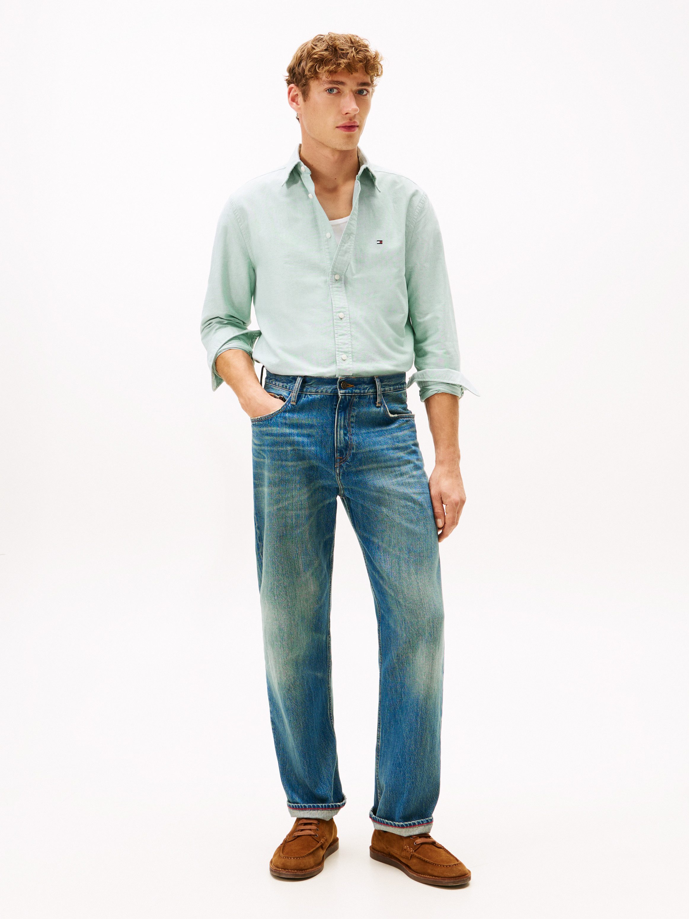 Tommy Hilfiger Overhemd met lange mouwen SOLID HERITAGE OXFORD RF SHIRT