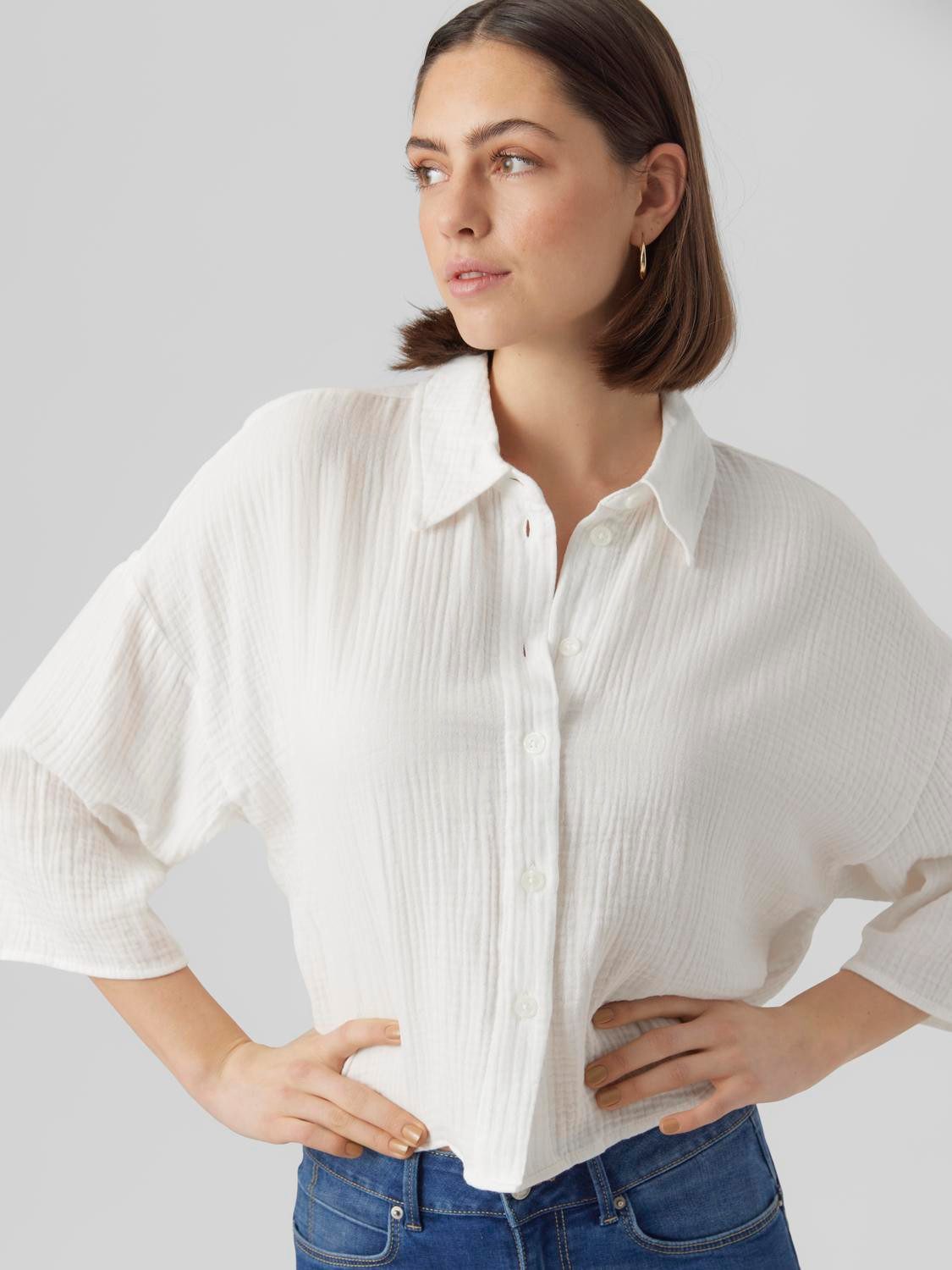 Vero Moda Overhemdblouse VMNATALI CROP SHIRT WVN NOOS