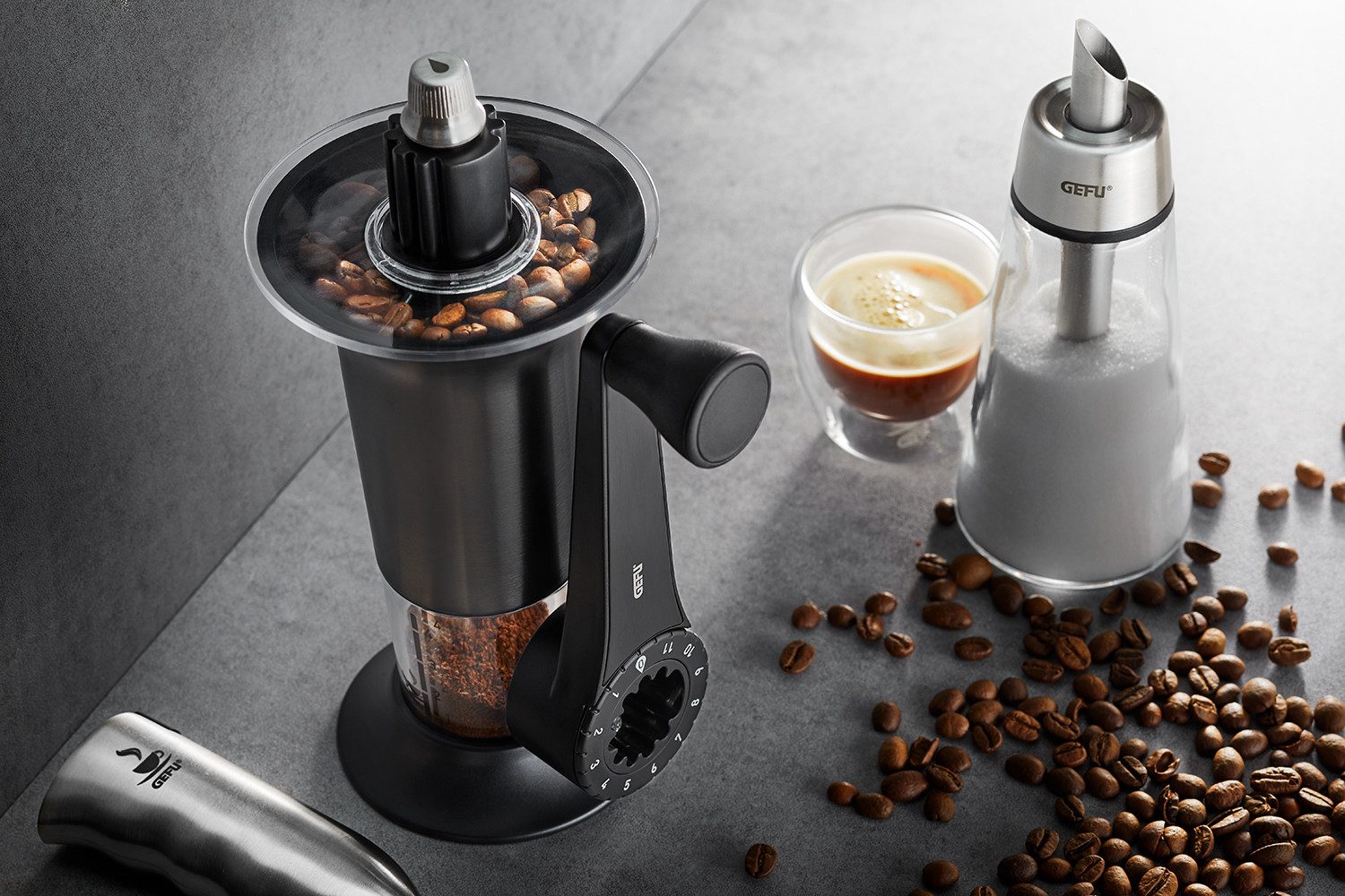 GEFU Koffiemolen Lorenzo Precise ceramic grinding mechanism, versatile grinding settings