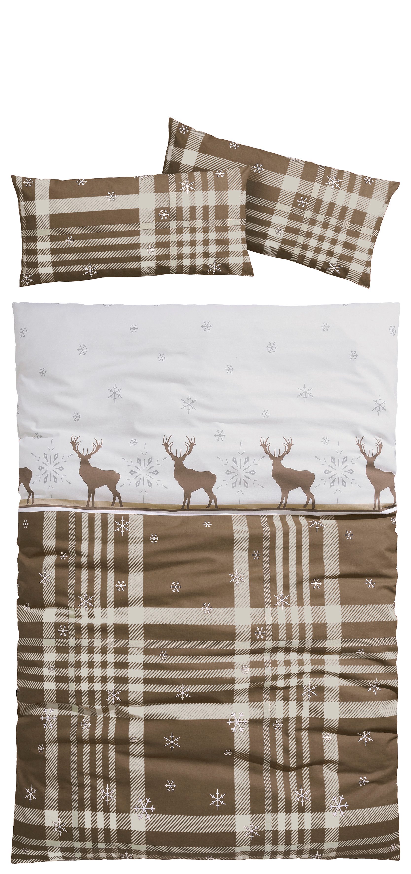 my home Overtrekset Wenda van polycotton (verkoelend) + fijnflanel (warm, 100% katoen) (2-delig)