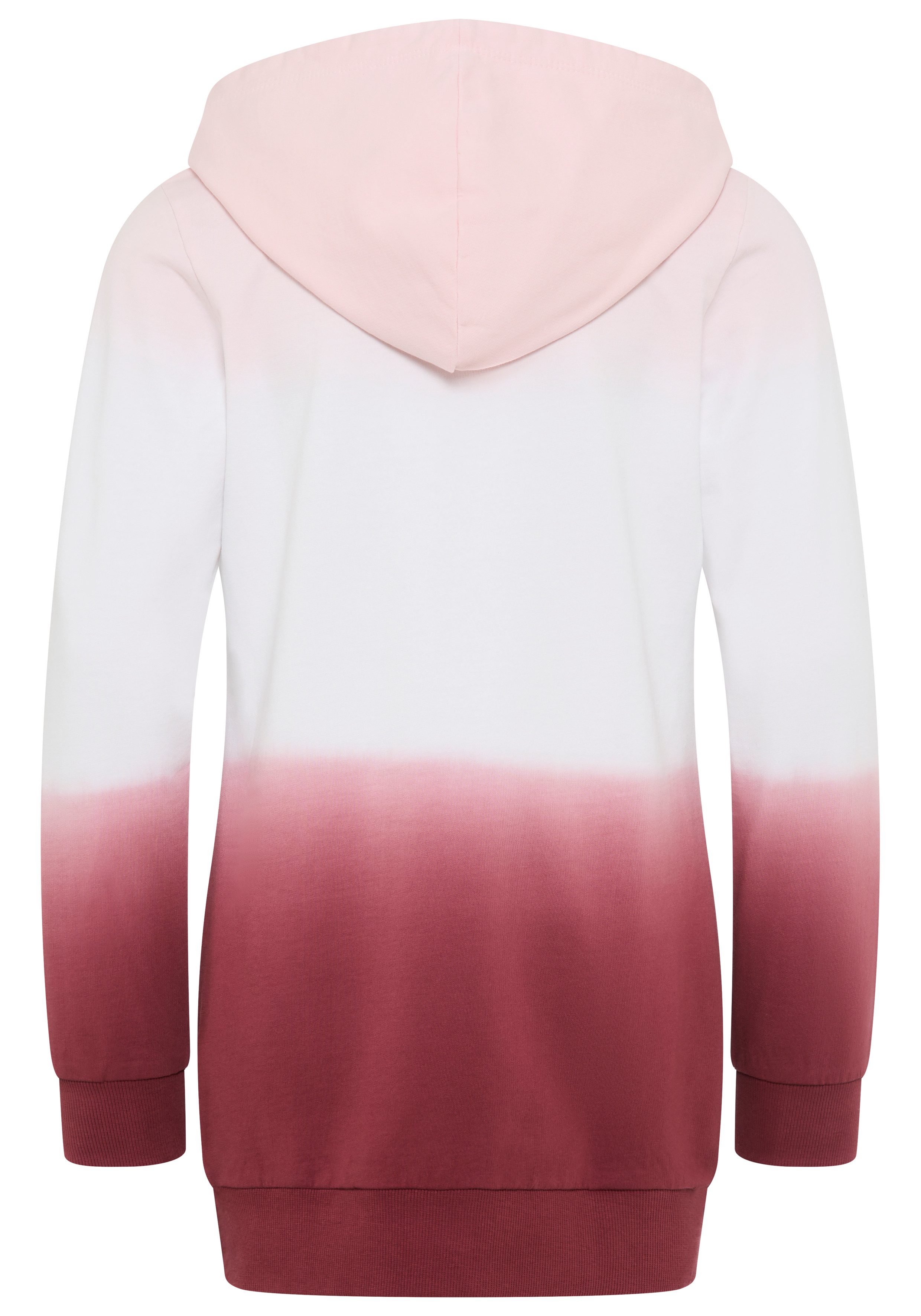KangaROOS Hoodie , Lange sweatshirt met kleurverloop Lange mouwen met boorden, getailleerde snit, met logoprint