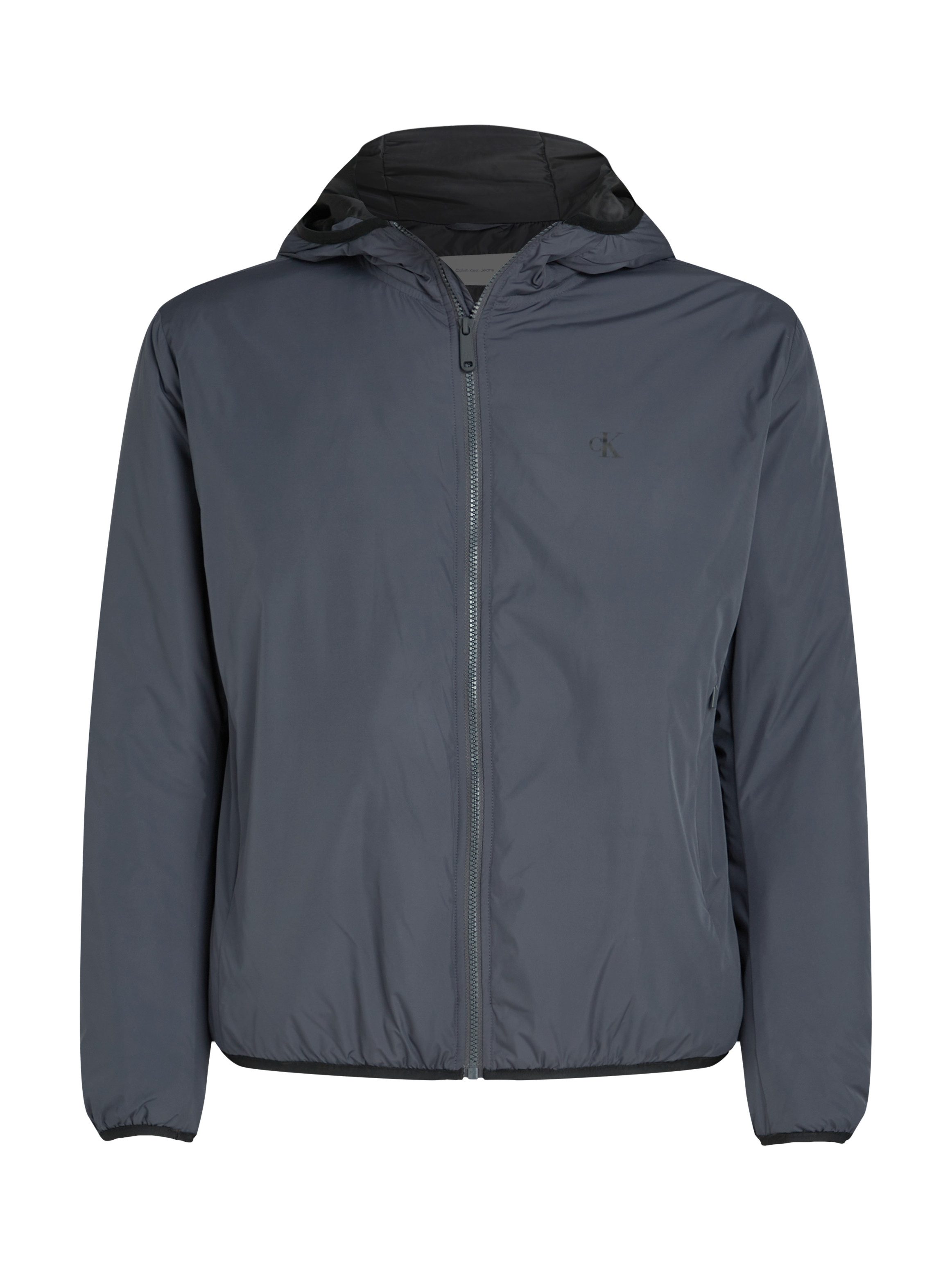 Calvin Klein Allweatherjack HI-NECK JACKET Logoprint, capuchon