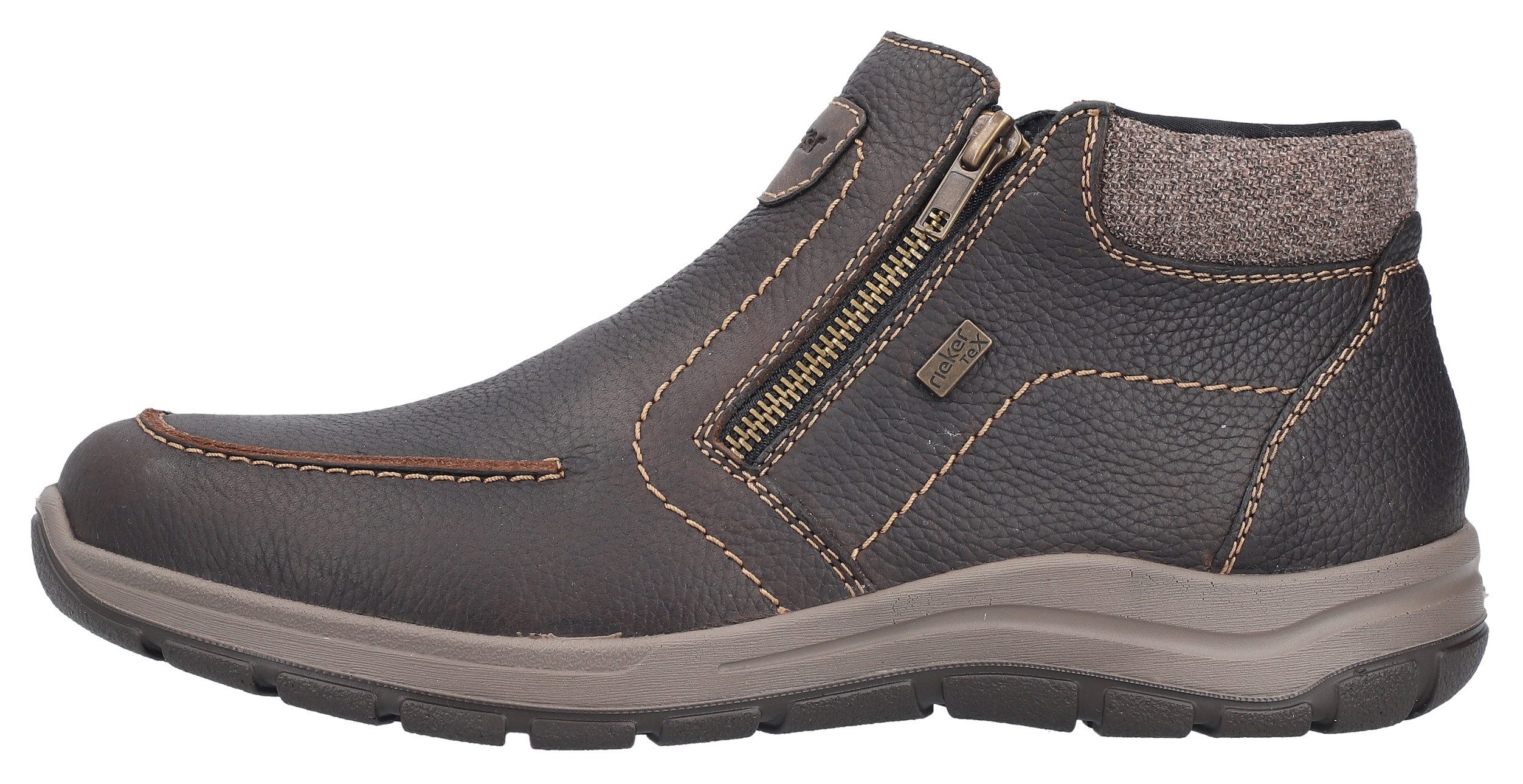 Rieker Winterlaarzen enkellaars, comfort schoen met twee praktische ritssluitingen
