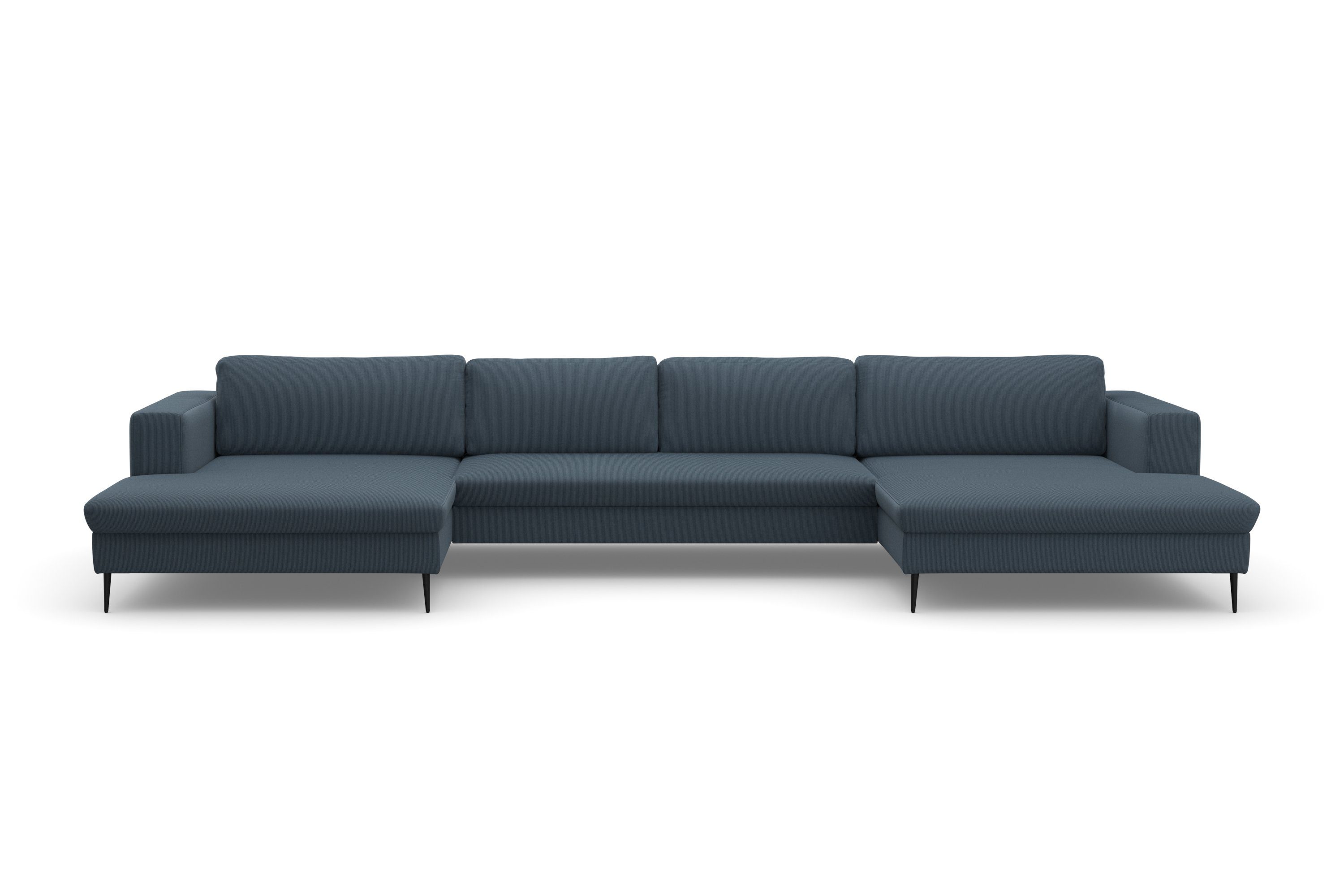 DOMO collection Zithoek Modica U-vorm XXL, in een moderne look met 2 royale récamiers, ook in cord