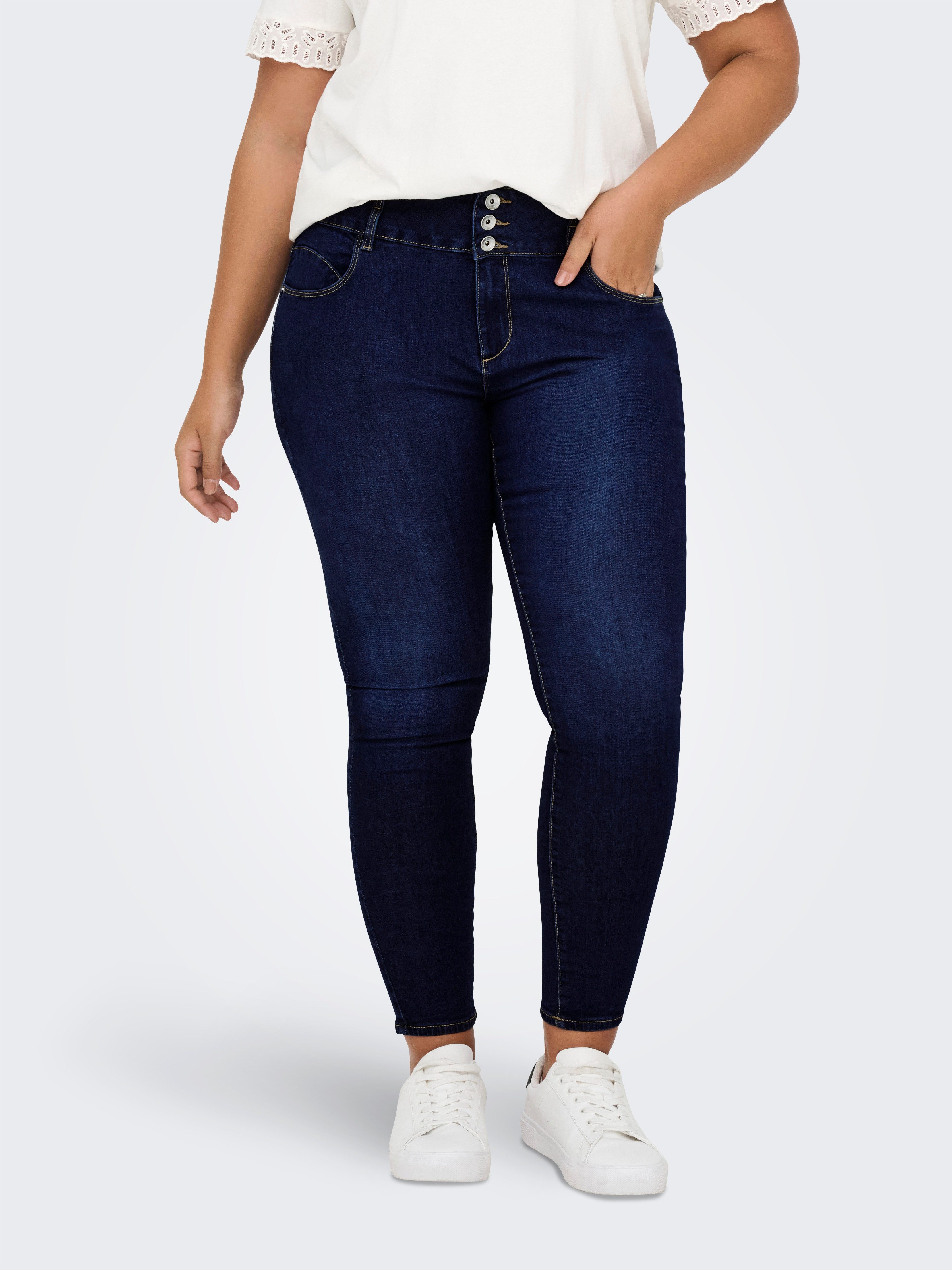 ONLY CARMAKOMA Skinny fit jeans CARANNA HW SKINNY ANK MBD DNM ANA