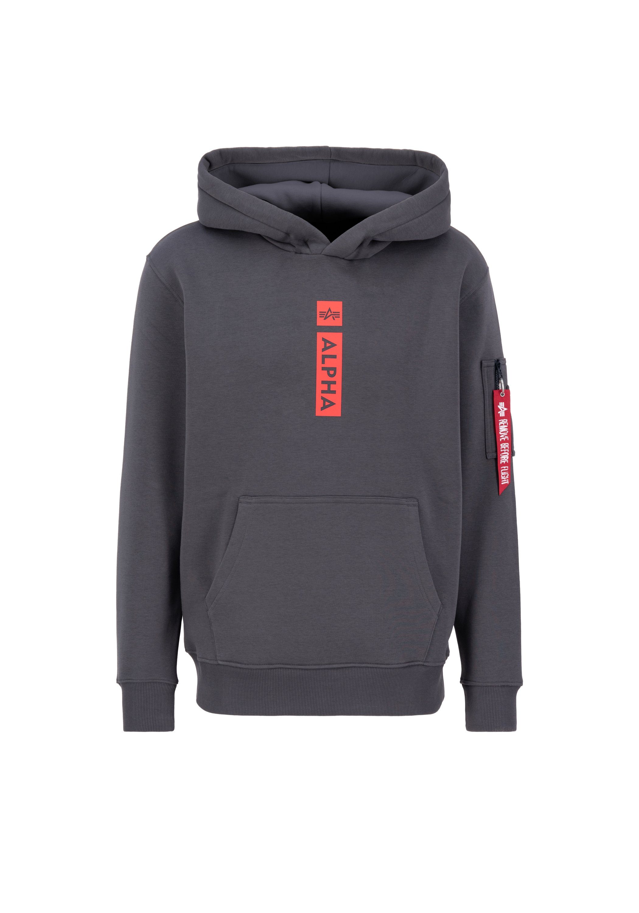 Alpha Industries Hoodie Alpha Industries Men - Hoodies Alpha Puff Print Hoodie heren sweaters maat L grijs