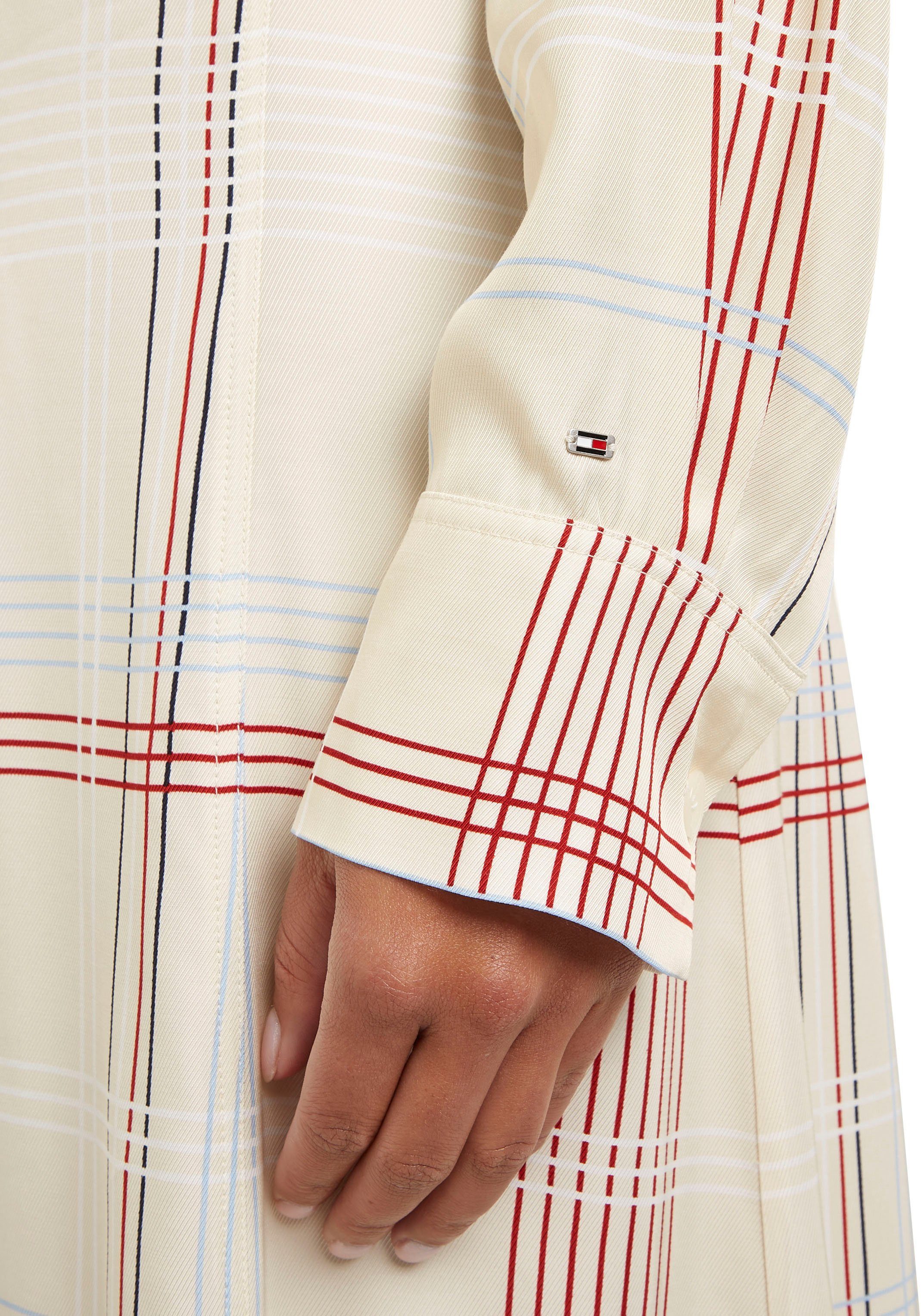 Tommy Hilfiger Blousejurk RWB CHECK FLUID MIDI DRESS (Global Serie TH VROUWEN)
