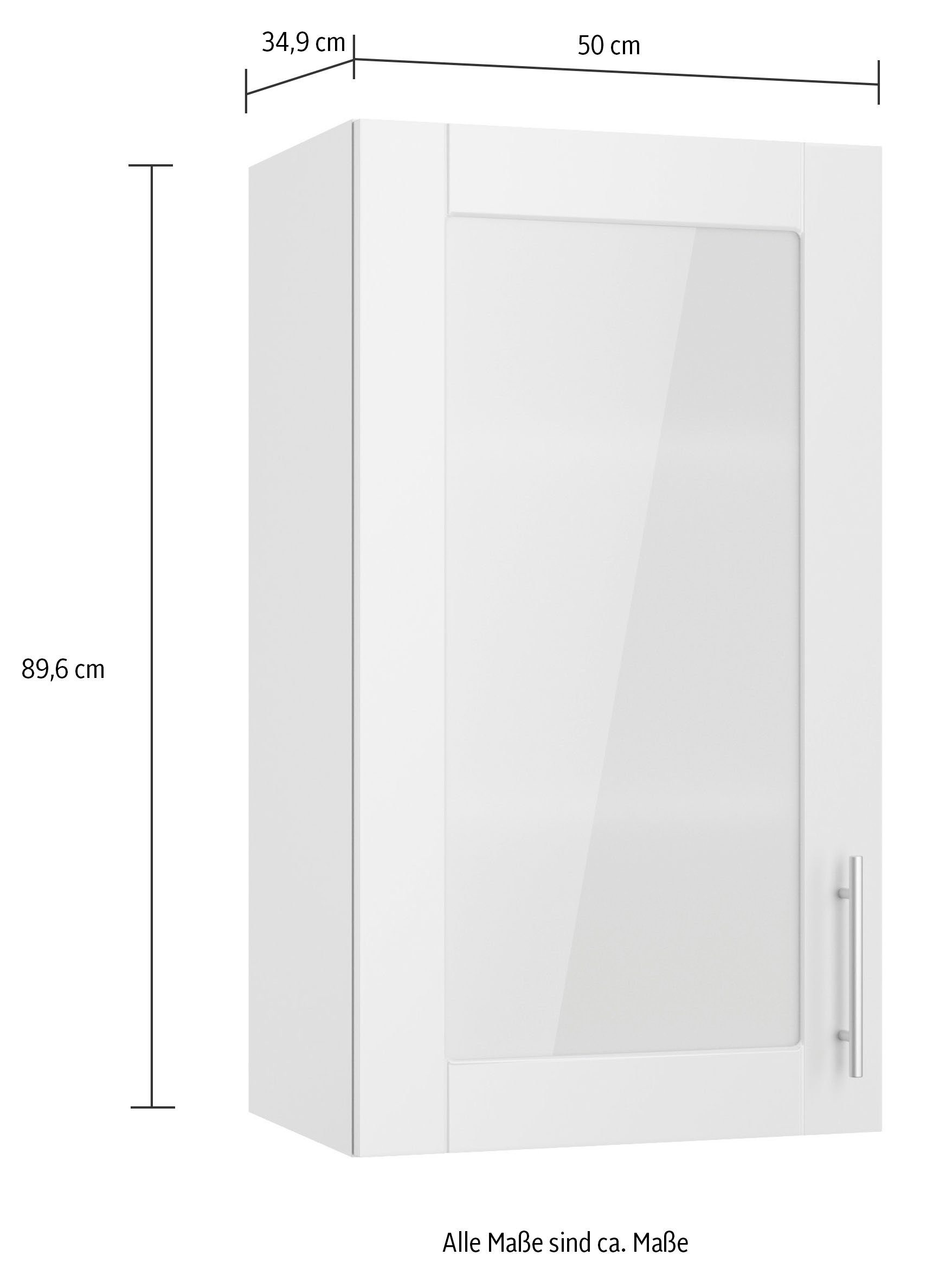 OPTIFIT Hangend kastje met glasdeur Ahus Breedte 50 cm