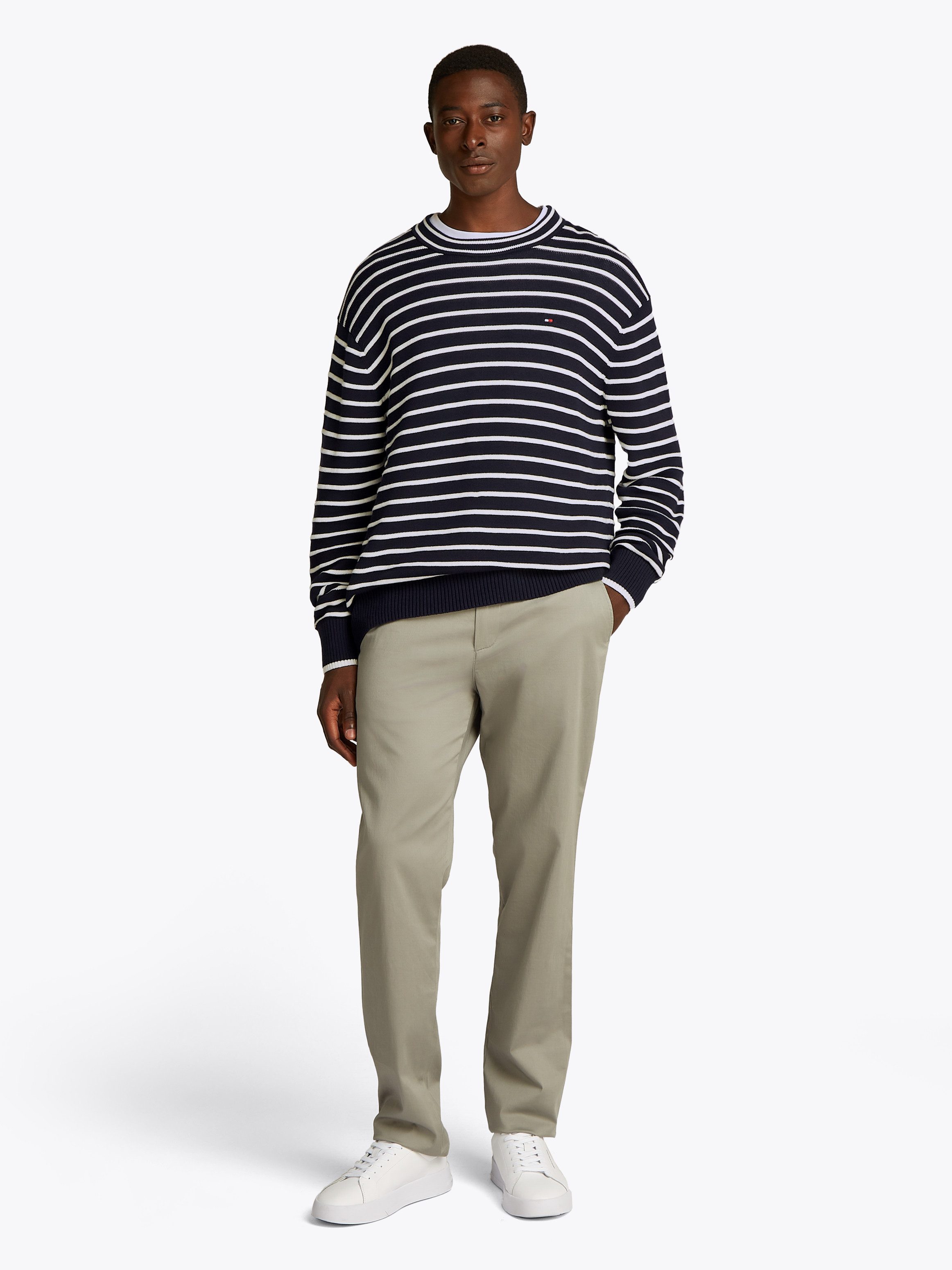 Tommy Hilfiger Gebreide trui BRETON STRUCTURE CREW NECK
