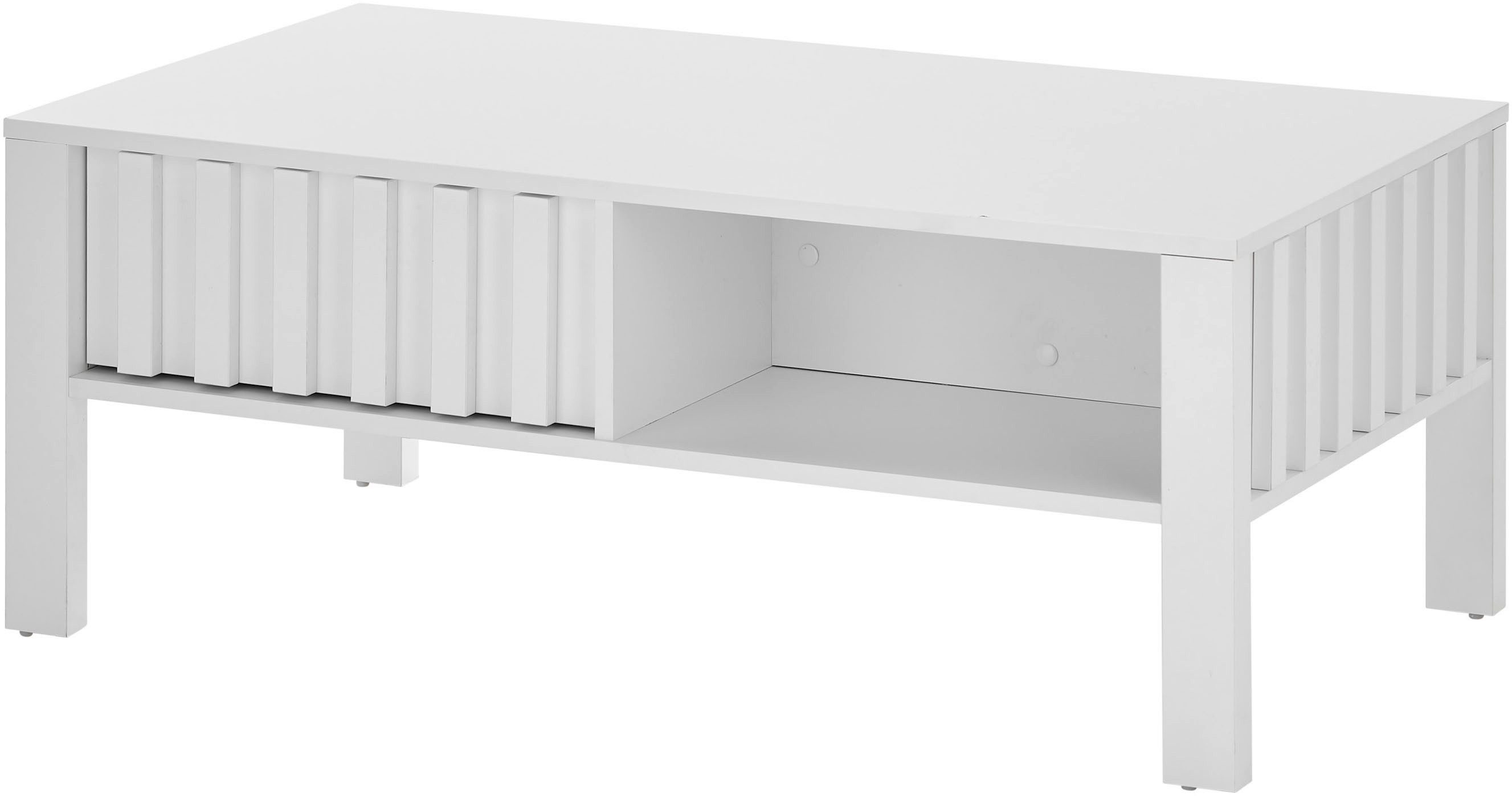 Stolkom Salontafel Mao wit mat, salontafel, BxHxD 108x42,5x60 cm